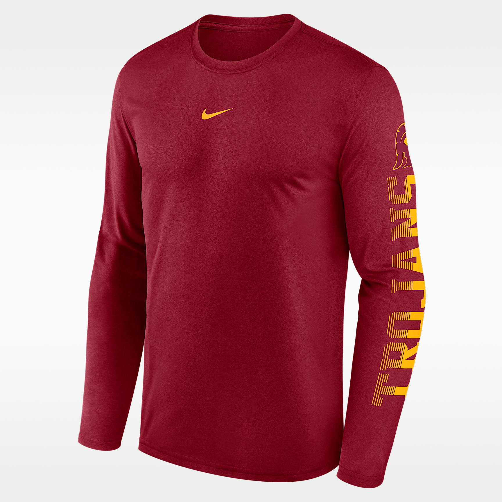 Playera de manga larga universitaria Nike Dri-FIT para hombre USC Primetime Stack Legend