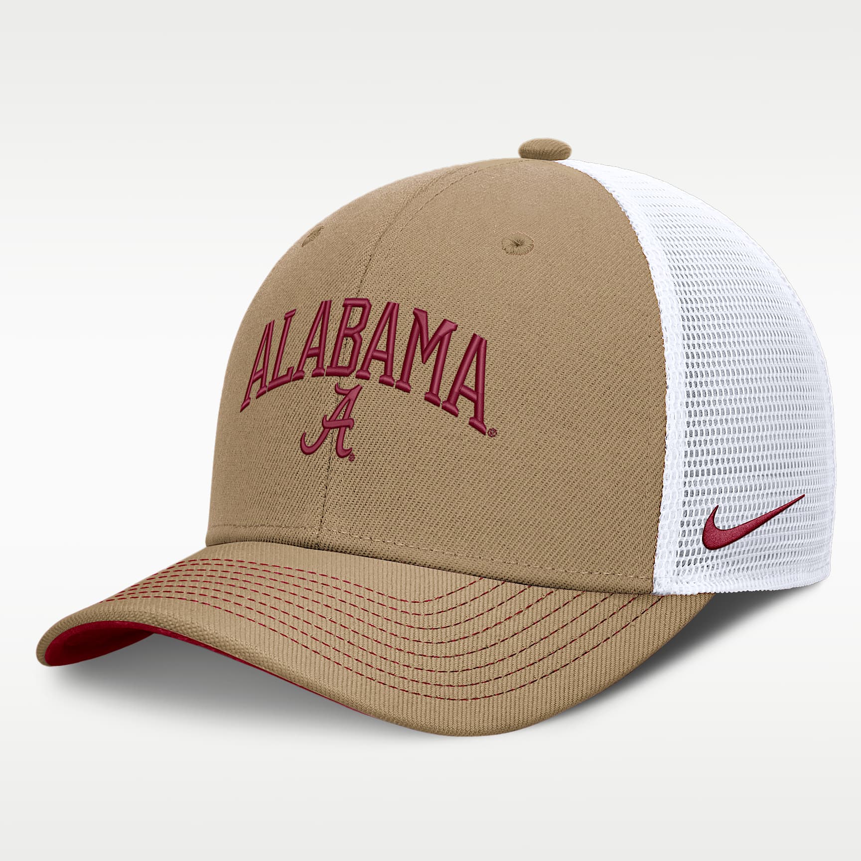 Alabama Primetime Arched Men's Nike Dri-FIT College Trucker Adjustable Hat