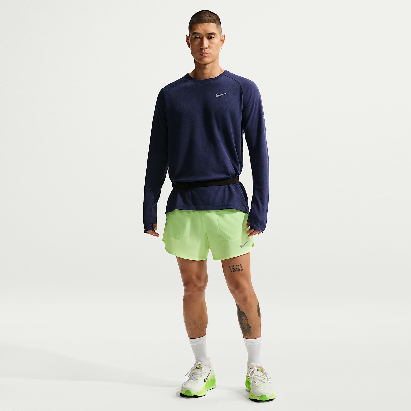 Shorts de correr Dri-FIT de 13 cm con forro de ropa interior para hombre Nike Stride