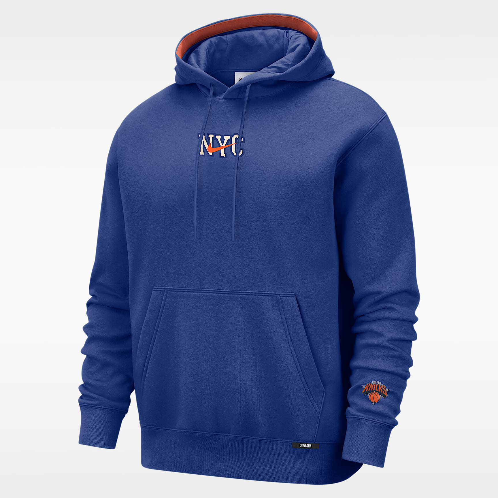 Sudadera con gorro Club Fleece Nike de la NBA New York Knicks City Edition - Hombre