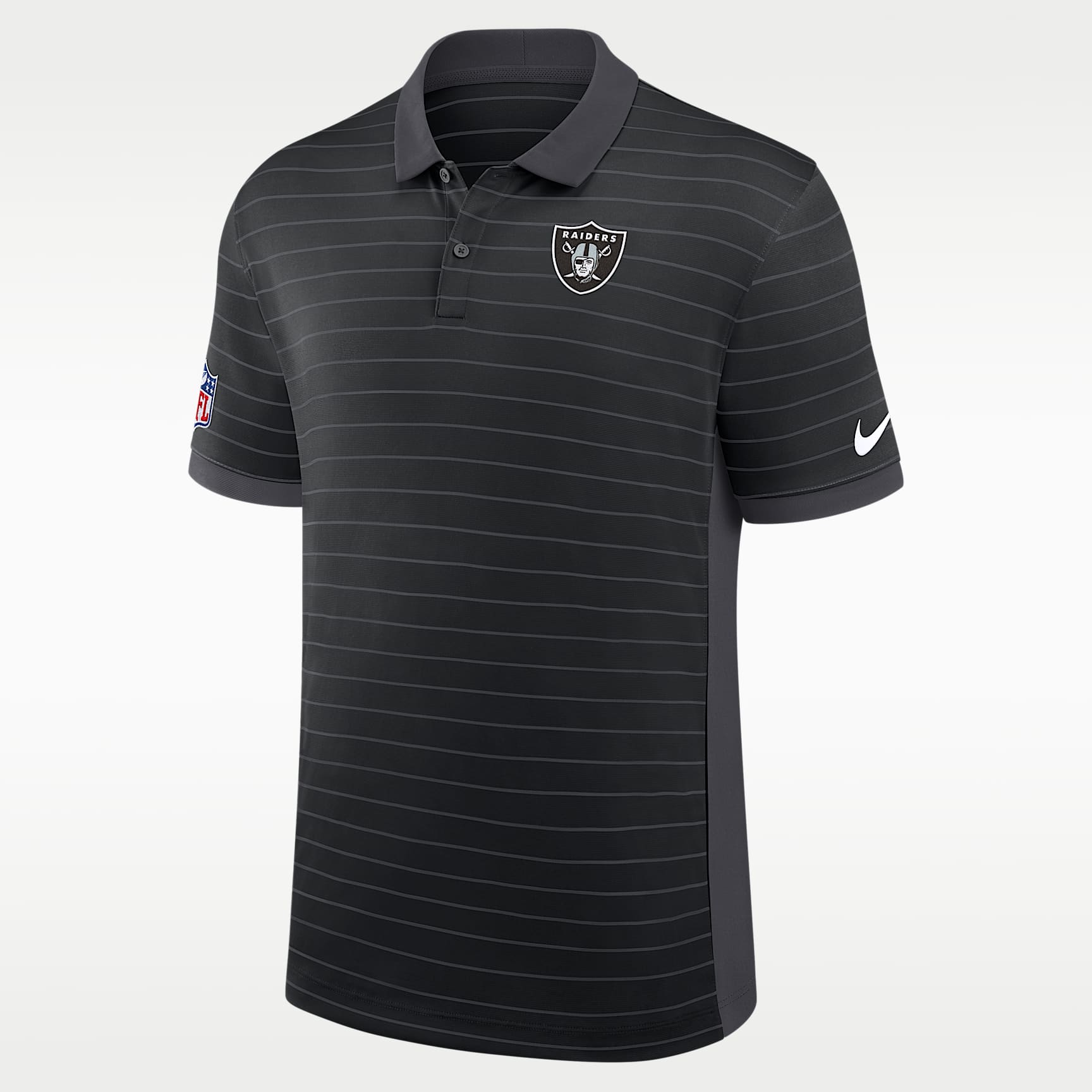 Las Vegas Raiders Sideline Victory Stripe Men's Nike Dri-FIT NFL Polo