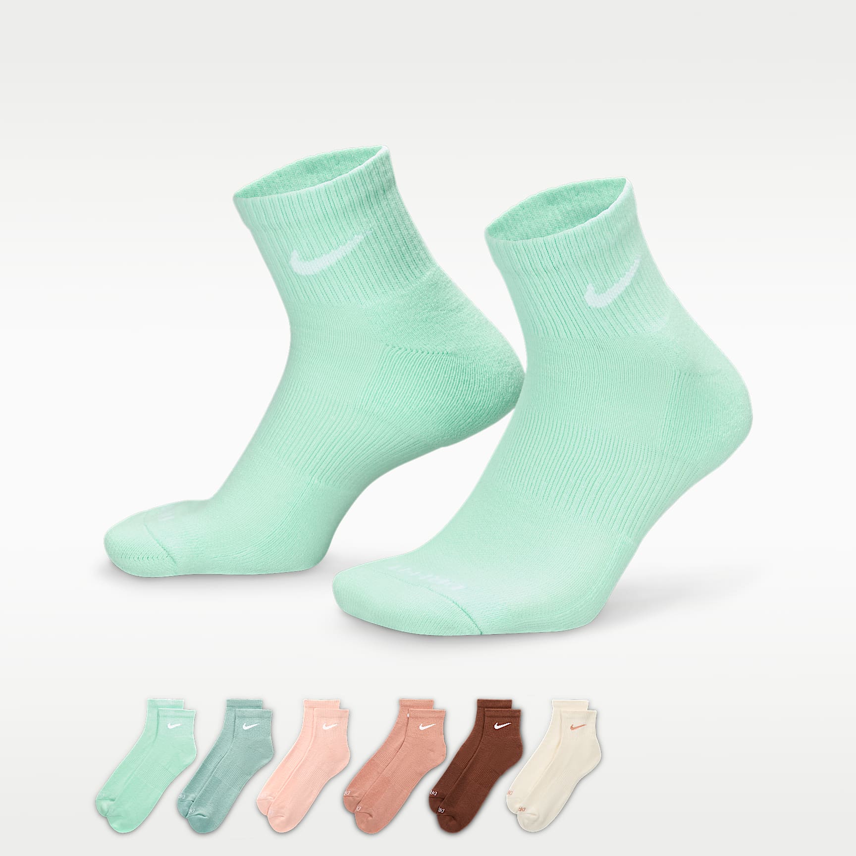 Calcetines al tobillo de entrenamiento Nike Everyday Plus Cushioned (6 pares)