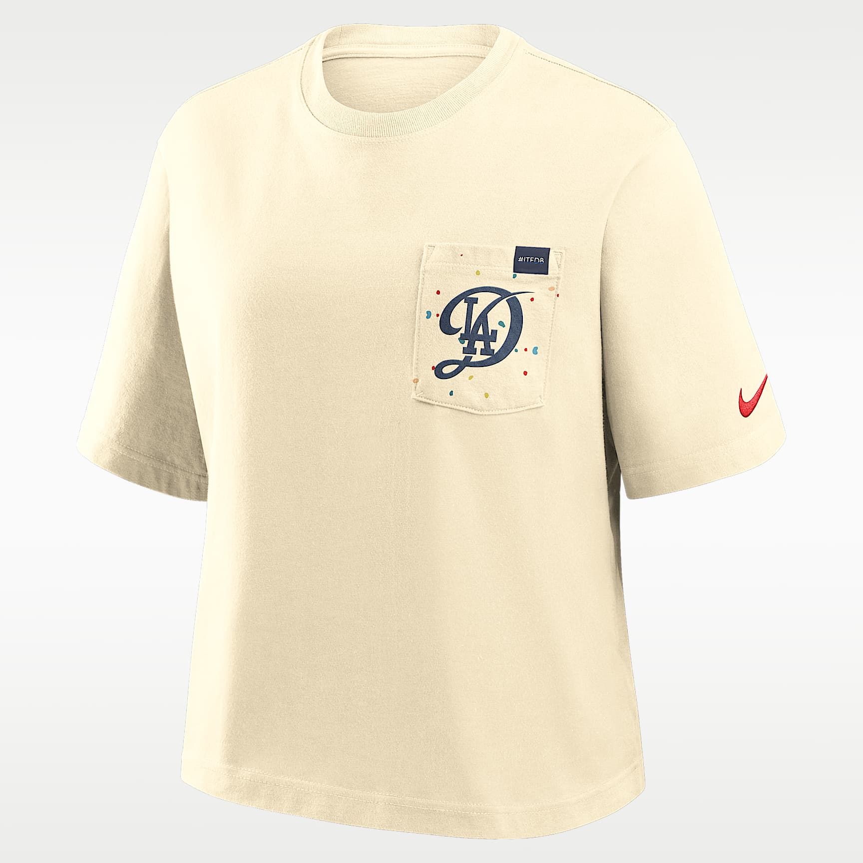 Los Angeles Dodgers City Connect Pocket Boxy Women's Nike MLB T-Shirt