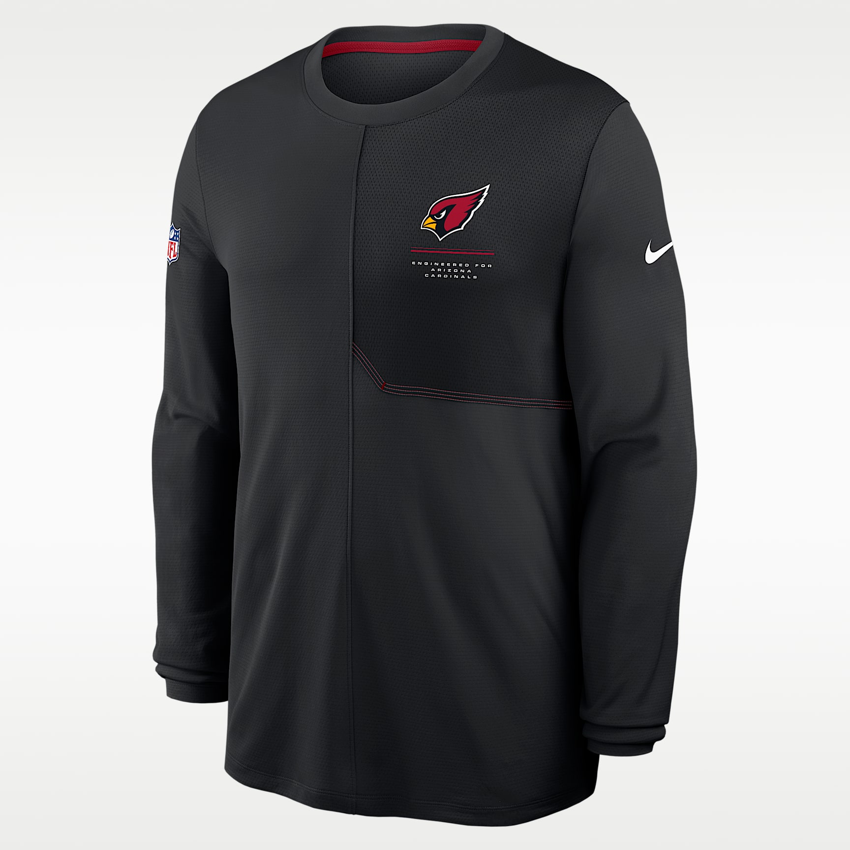 Arizona Cardinals Sideline Coach Men's Nike Dri-FIT NFL Long-Sleeve Top