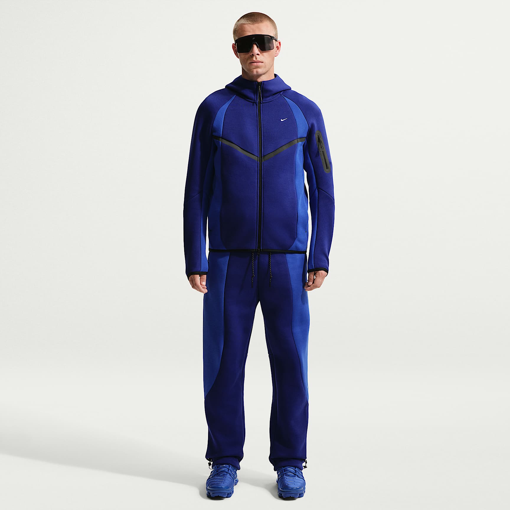 Nike Tech Men's Colour-Block Open-Hem Fleece Trousers