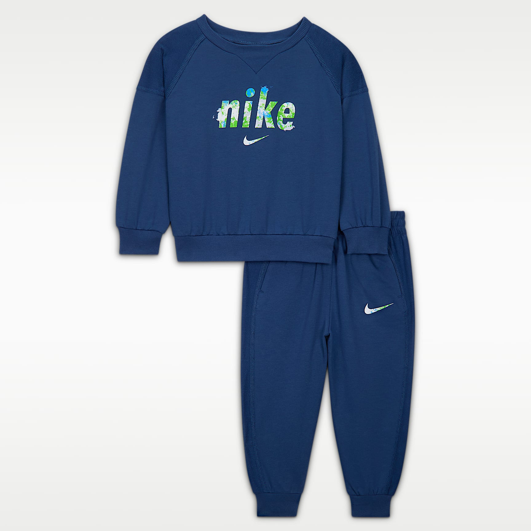 Nike E1D1 Baby (12-24M) French Terry 2-Piece Graphic Crew Set