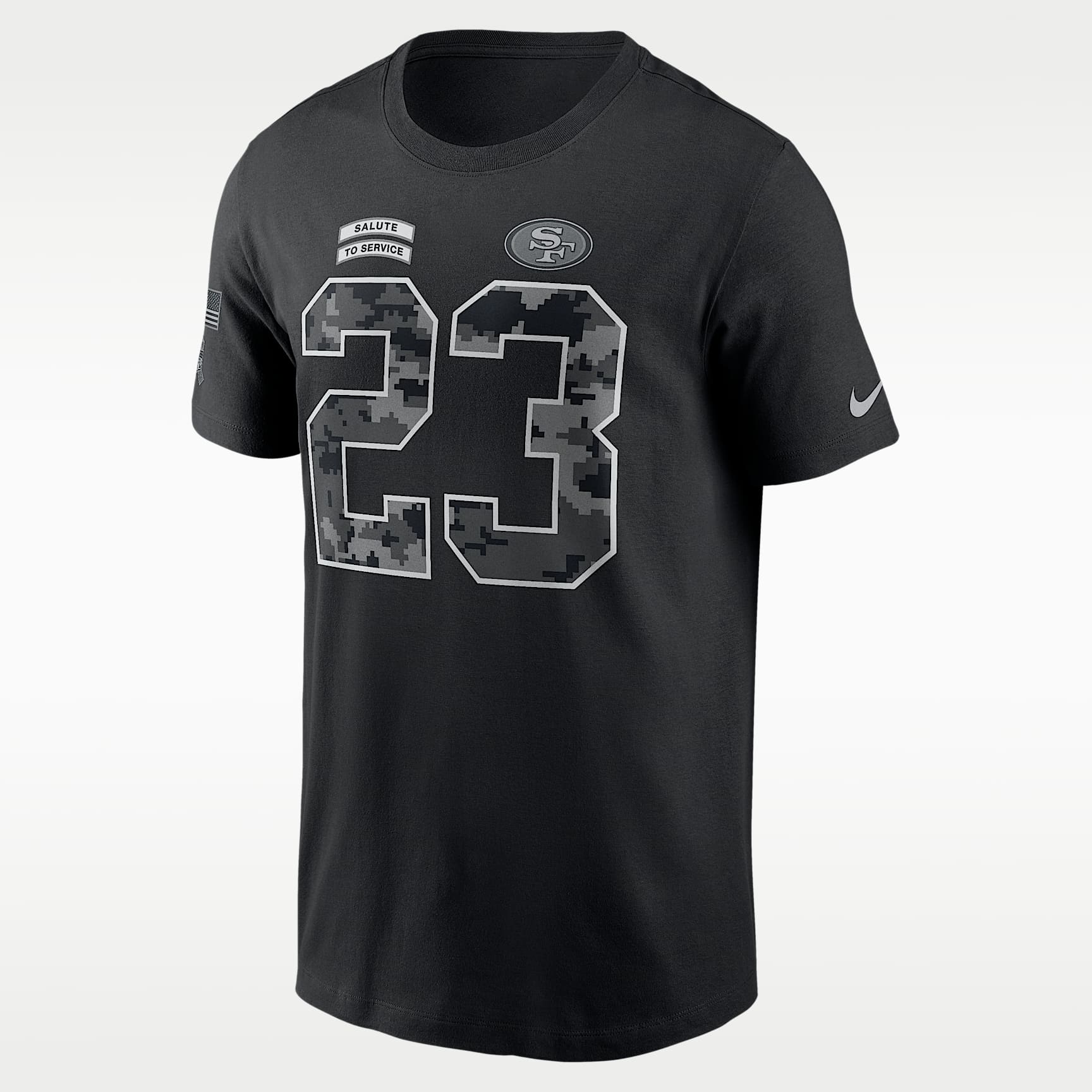 Christian McCaffrey San Francisco 49ers Salute to Service Men's Nike NFL T-Shirt