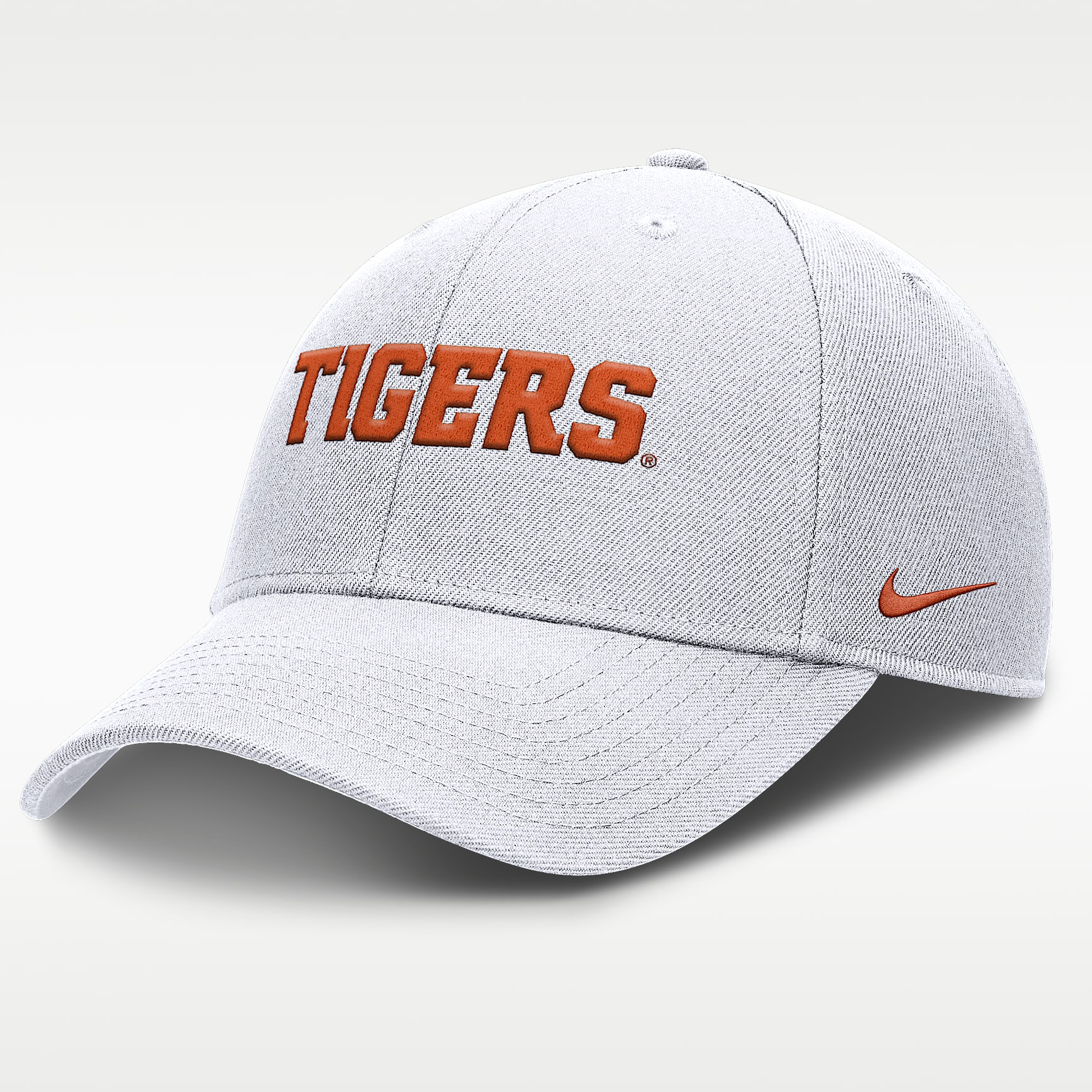 Gorra de rejilla universitaria Nike Dri-FIT ajustable para hombre Clemson On-Field Rise Gameday
