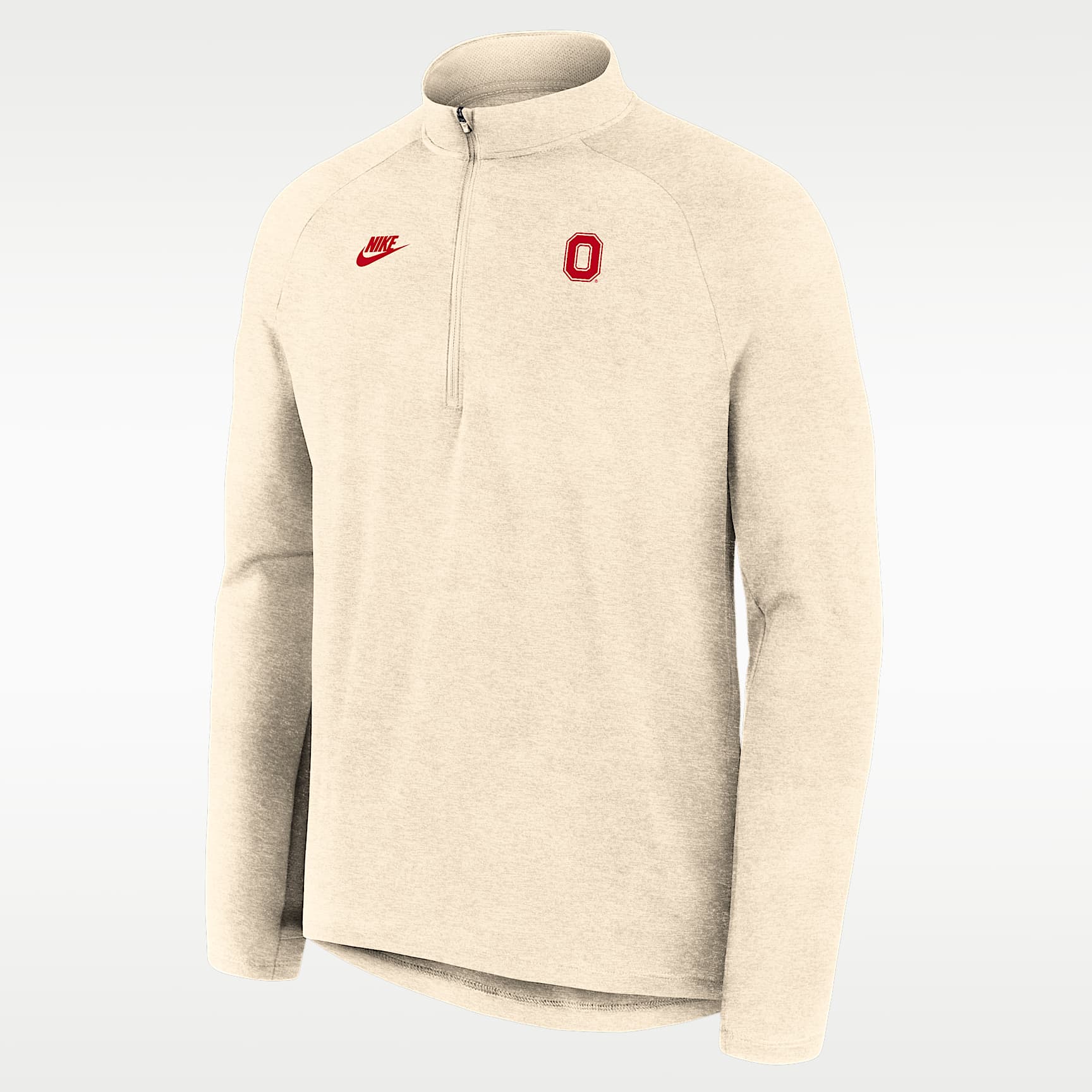 Playera de manga larga universitaria Nike Dri-FIT de medio cierre para hombre Ohio State Legacy Stride