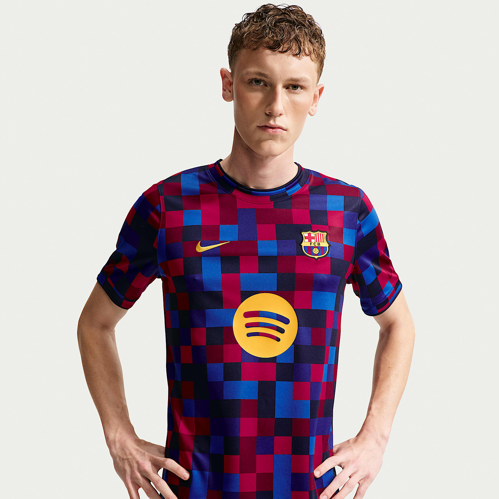 F.C. Barcelona Home Men's Nike Dri-FIT Football Pre-Match Top