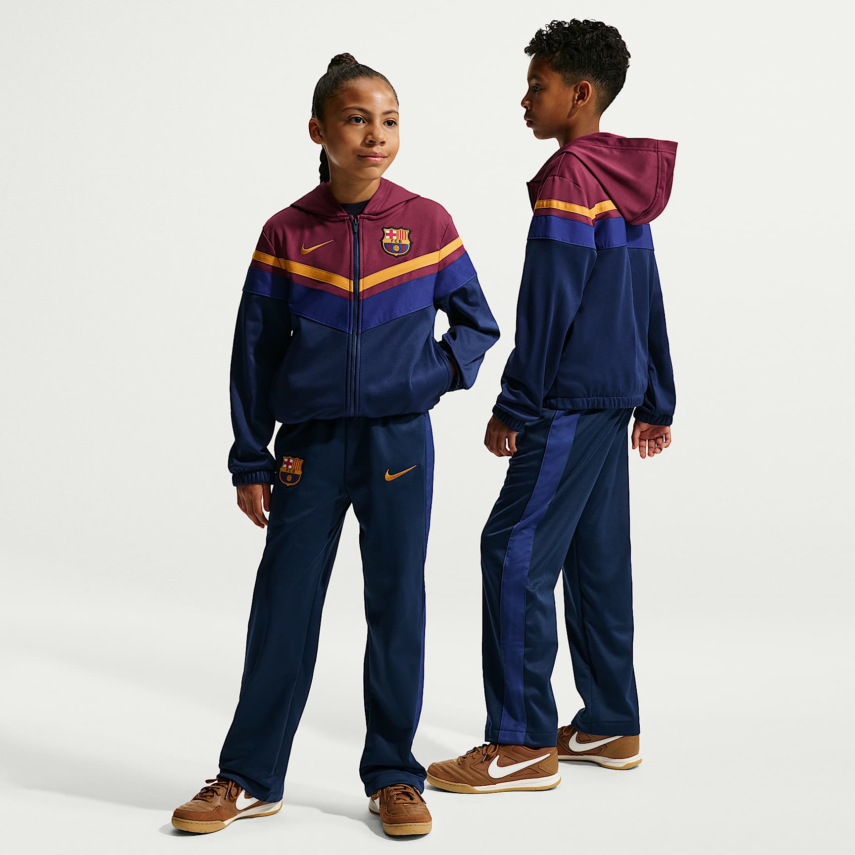 F.C. Barcelona Home Older Kids' Nike Dri-FIT Football Hooded Tracksuit