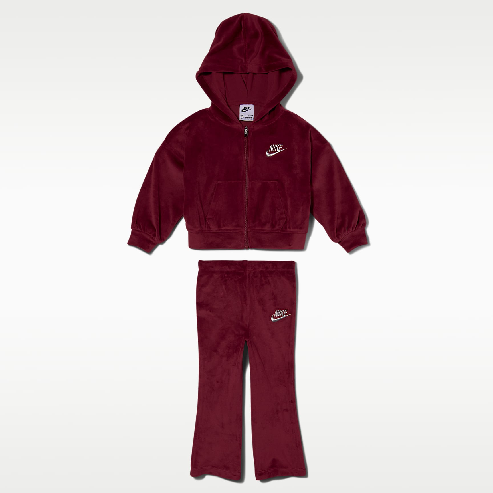 Conjunto de 2 piezas de leggings de velour acampanados para bebé (12 a 24 meses) Nike