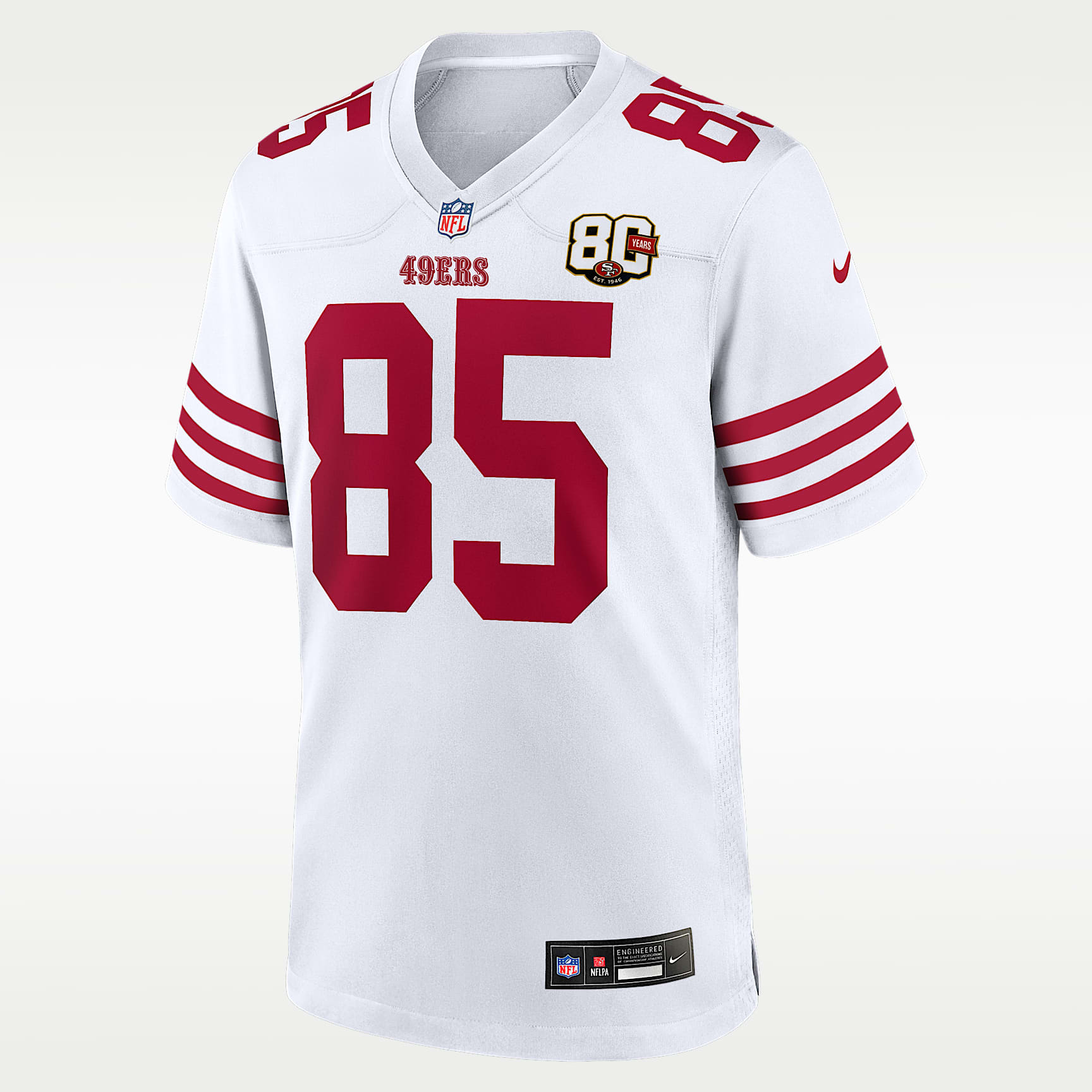 George Kittle San Francisco 49ers 80th Anniversary Men's Nike NFL Game Jersey
