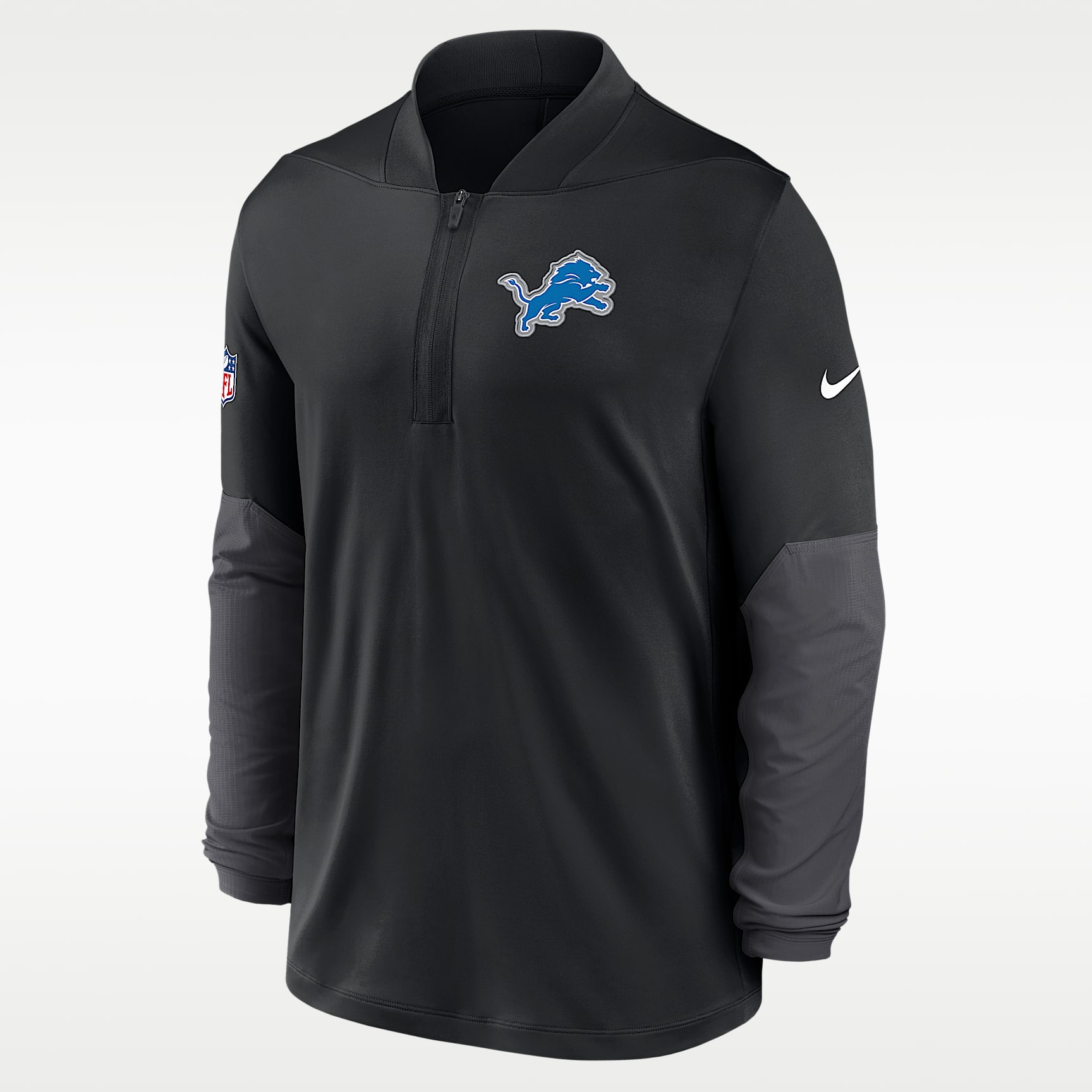 Detroit Lions Feel The Pressure Men's Nike Dri-FIT NFL 1/2-Zip Top
