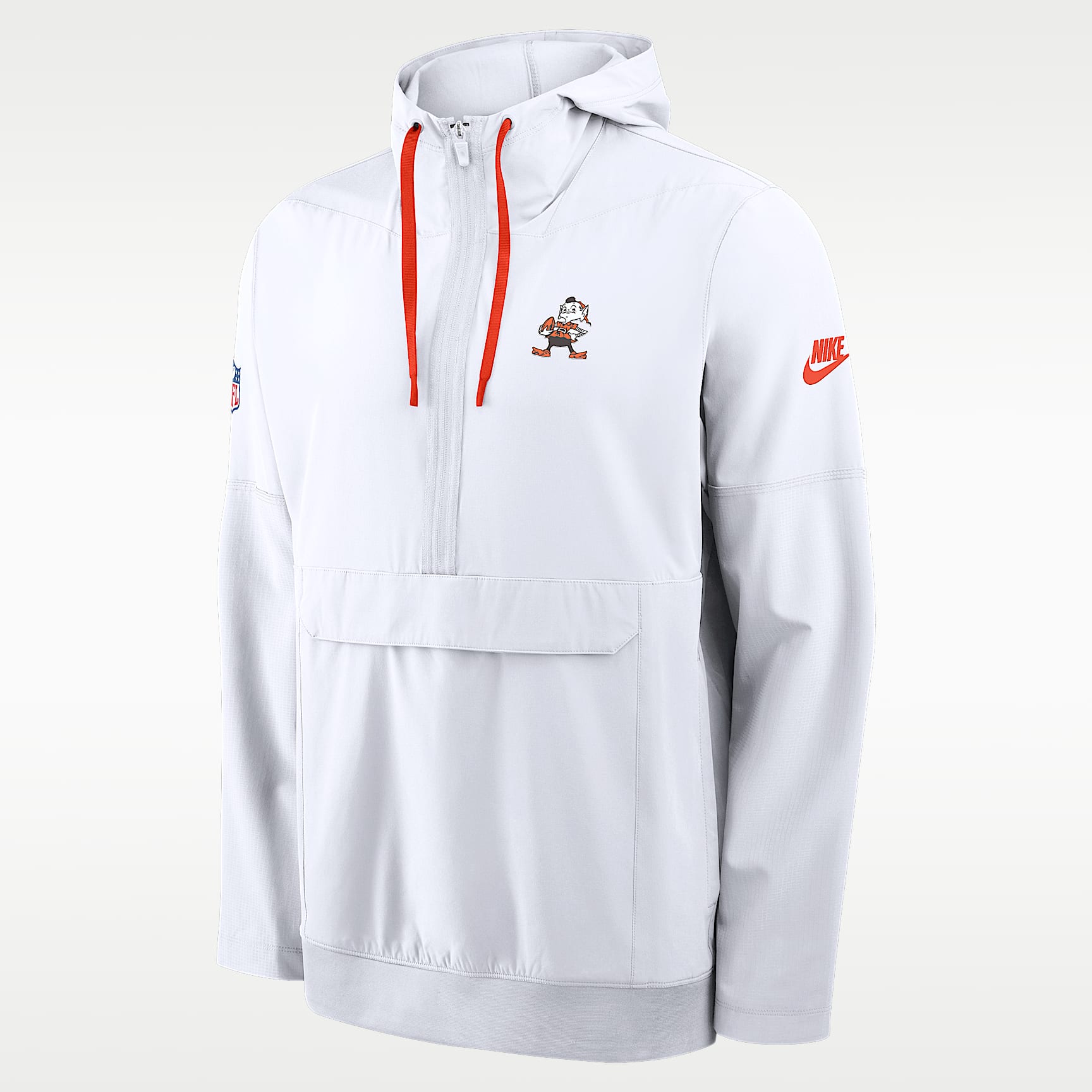 Chamarra con gorro de medio cierre Nike de la NFL para hombre Cleveland Browns Alt Anorak