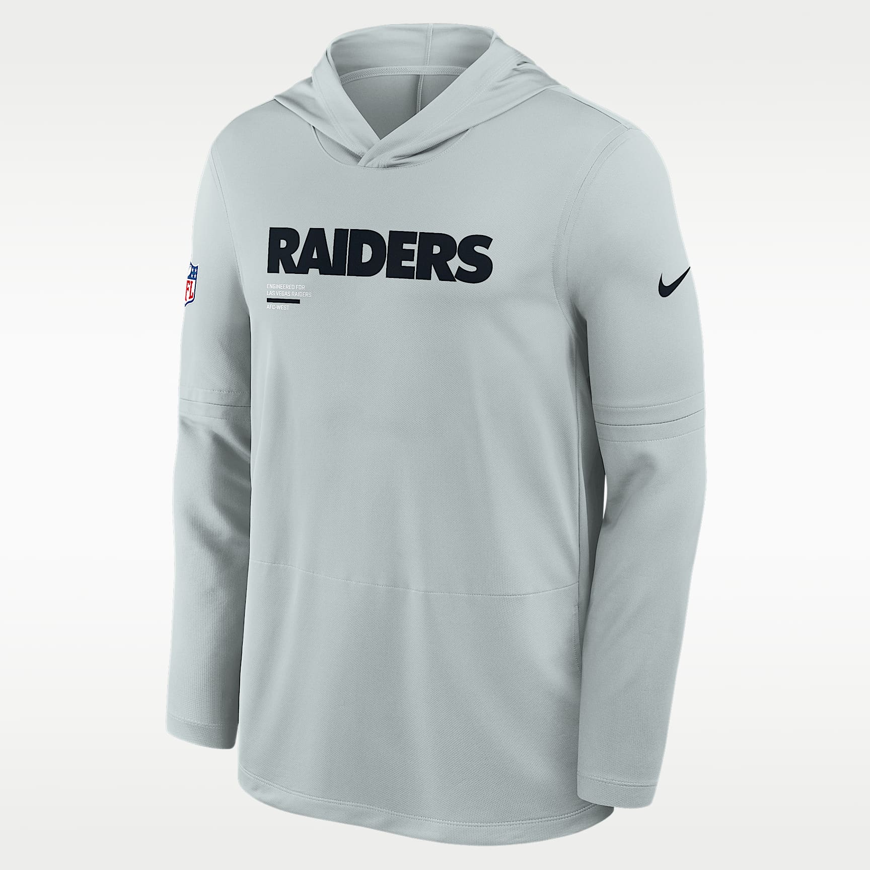 Las Vegas Raiders Pure Fury Sideline Men's Nike Dri-FIT NFL Long-Sleeve Hooded Top