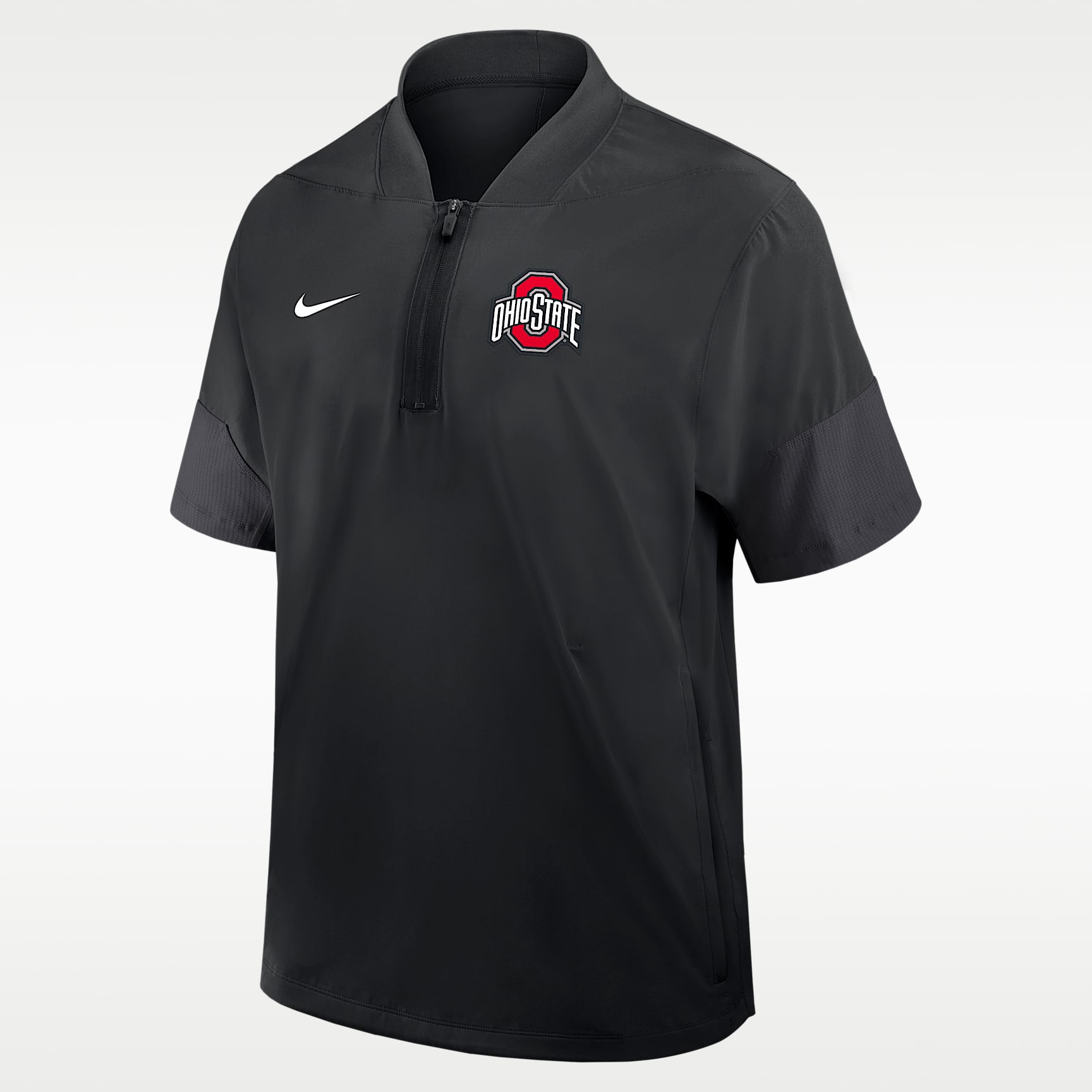 Ohio State Sideline Coach Men's Nike College 1/2-Zip Short-Sleeve Jacket