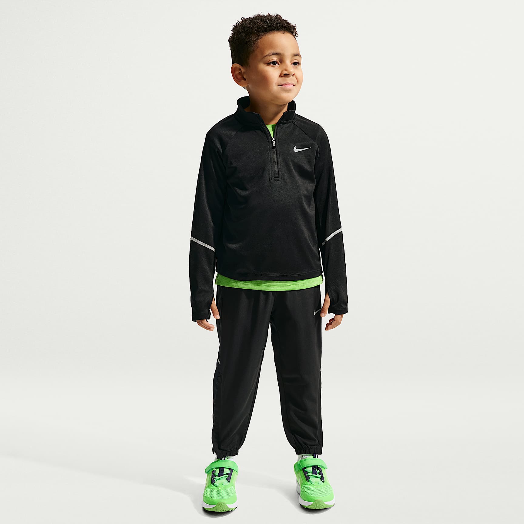 Ensemble pantalon et haut à quart de zip Nike Dri-FIT Miler pour enfant