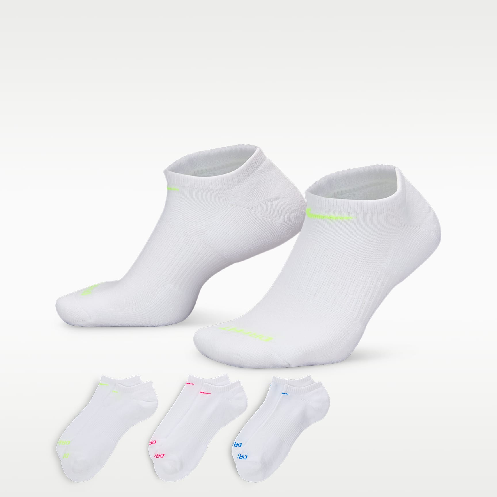 Calcetines invisibles de entrenamiento (3 pares) Nike Everyday Plus Cushion