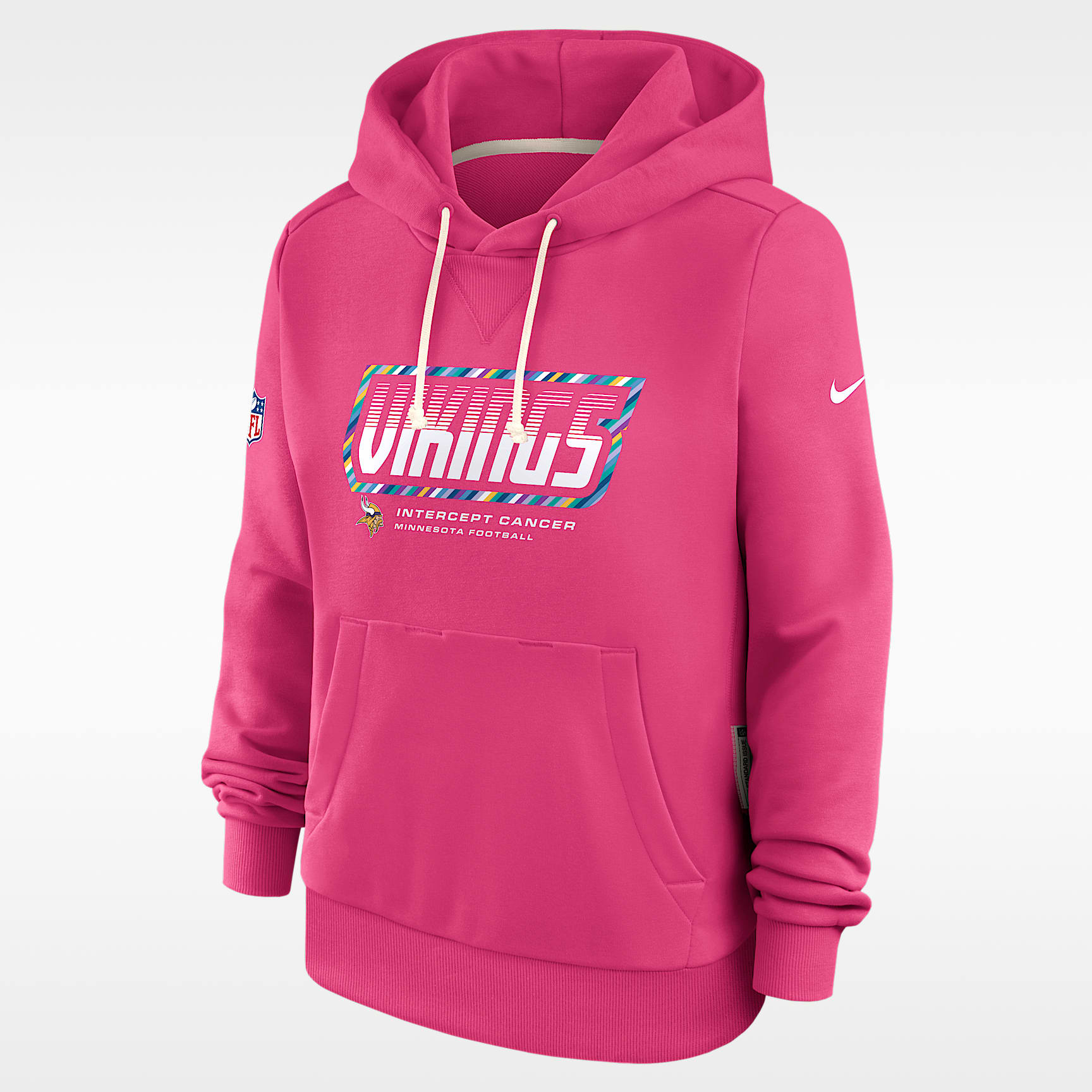 Minnesota Vikings Crucial Catch Standard Issue Women's Nike Dri-FIT NFL Pullover Hoodie