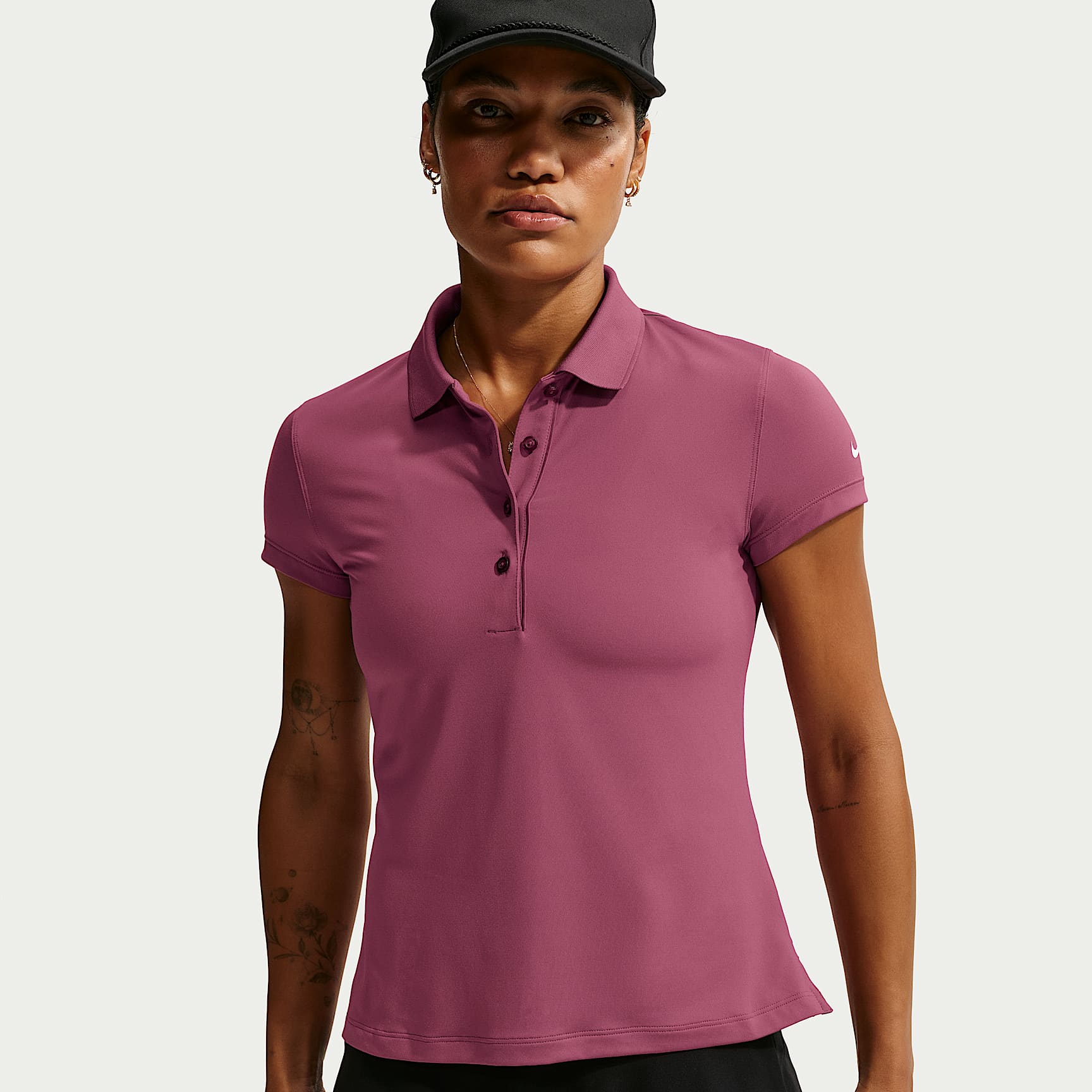 Nike Golf Club Dri-FIT golfpolo met uv-bescherming en korte mouwen voor dames