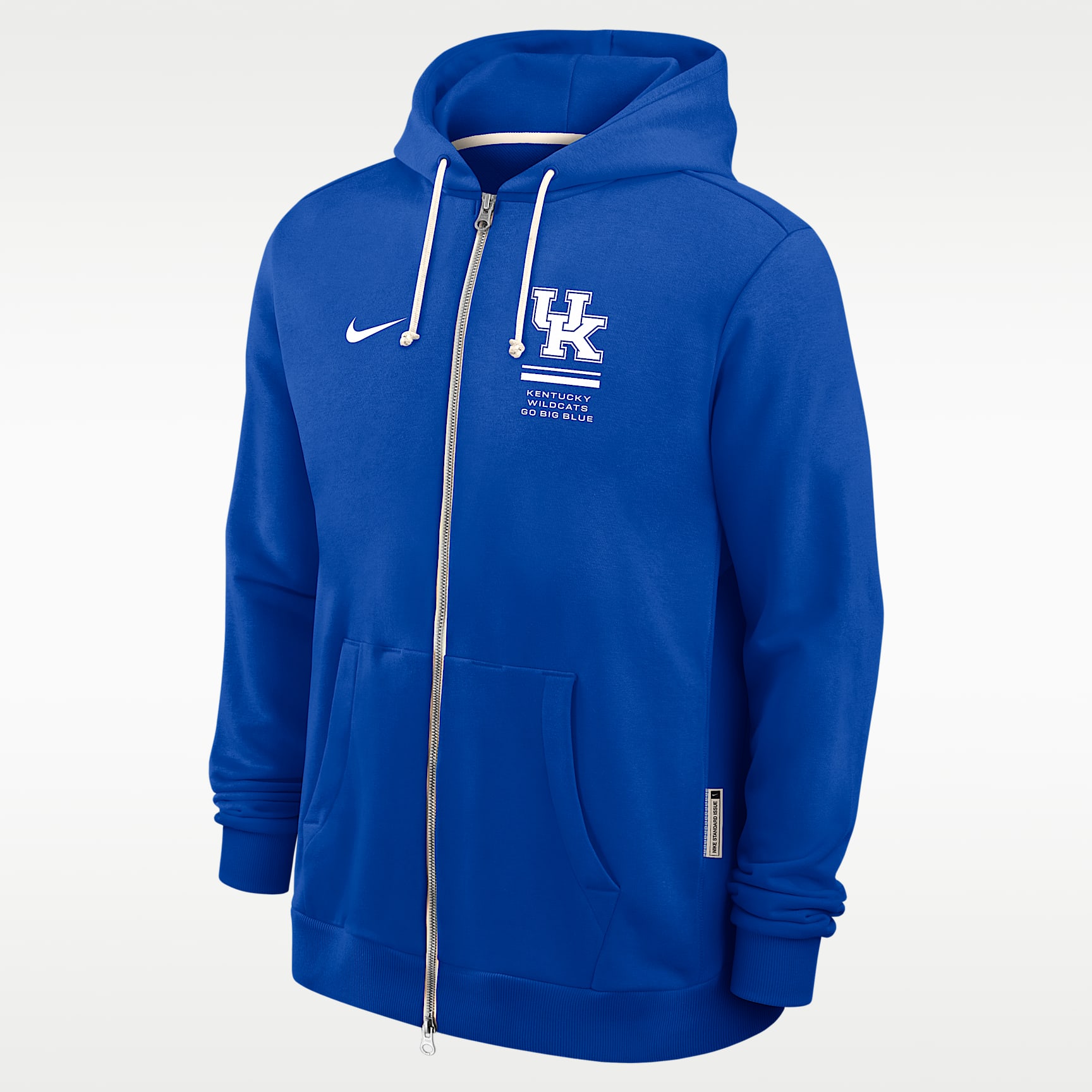 Sudadera con gorro universitaria Nike Dri-FIT de cierre completo para hombre Kentucky Sideline Standard Issue