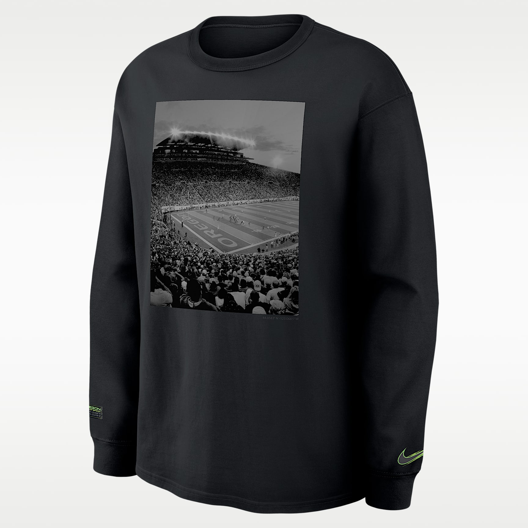 Playera de manga larga universitaria Nike para hombre Oregon Legacy