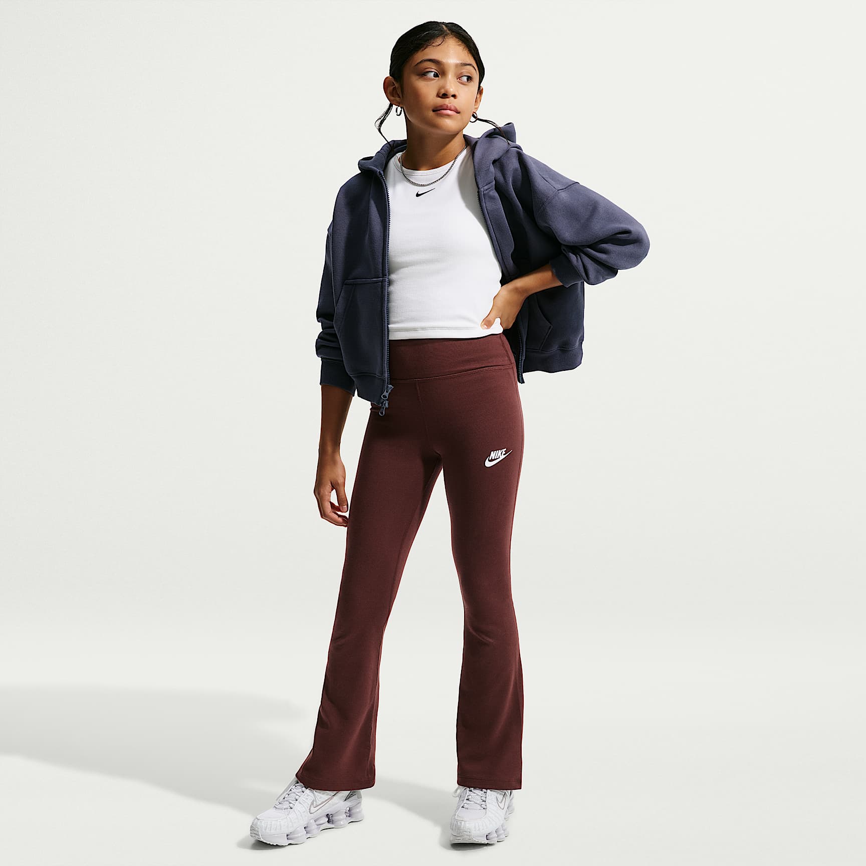Nike Sportswear Classic Girls' High-Waisted Flared Leggings
