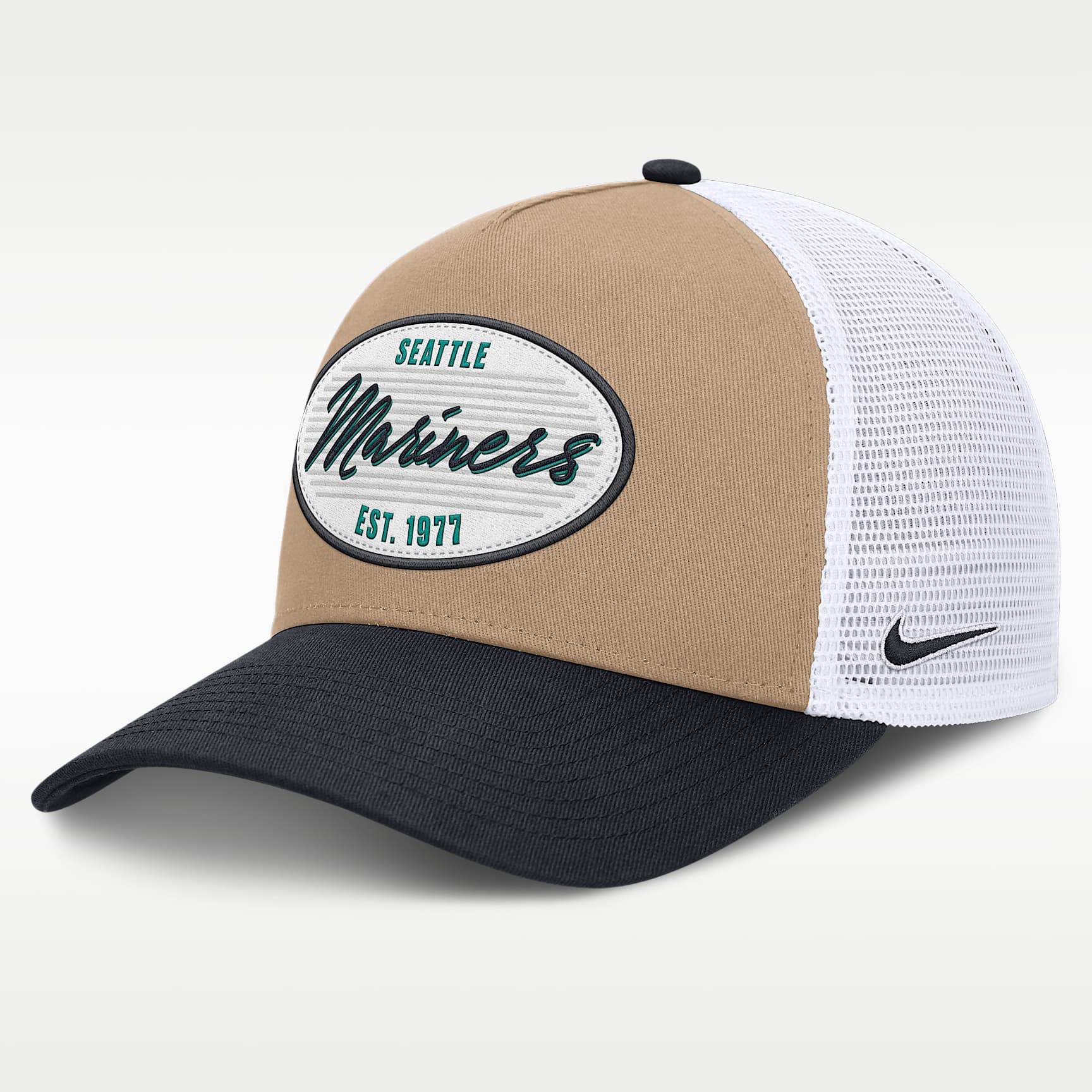 Seattle Mariners Rise Men's Nike MLB A-Frame Trucker Adjustable Hat