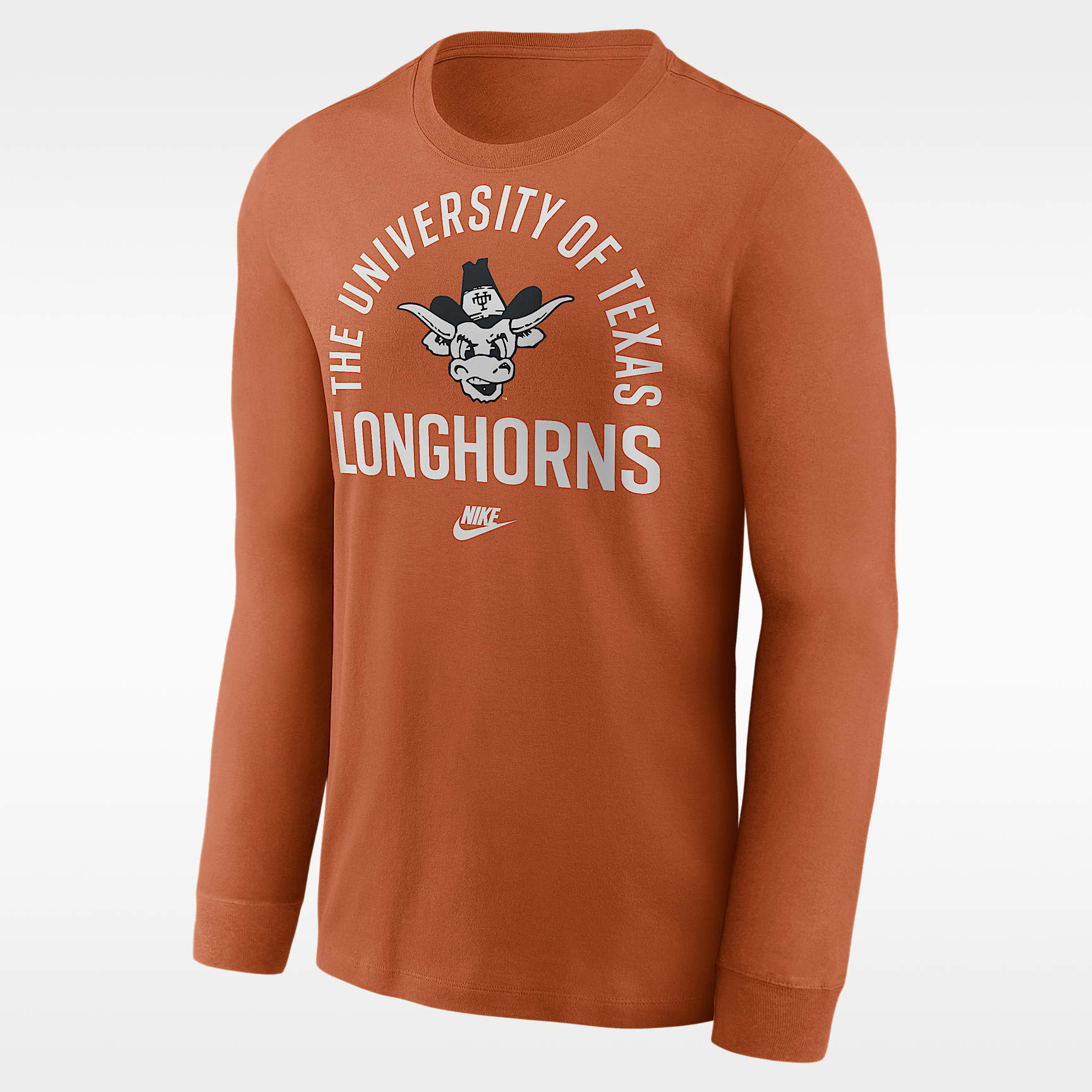 Texas Legacy Arched Logo Men's Nike College Long-Sleeve T-Shirt