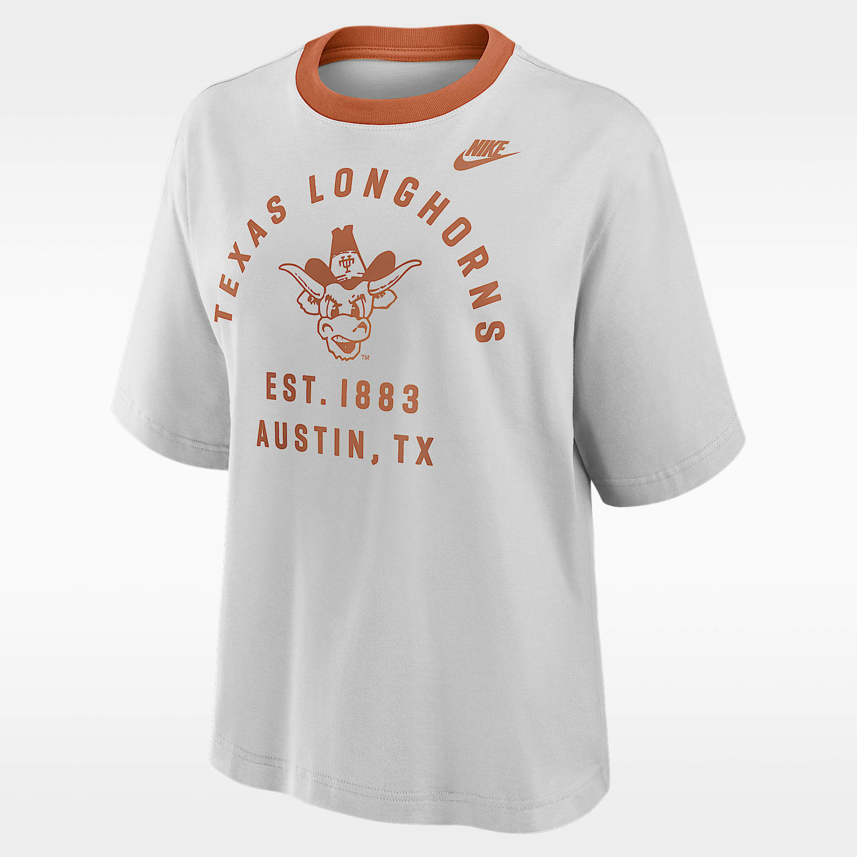 Texas Legacy Arch Script Boxy Women's Nike College T-Shirt