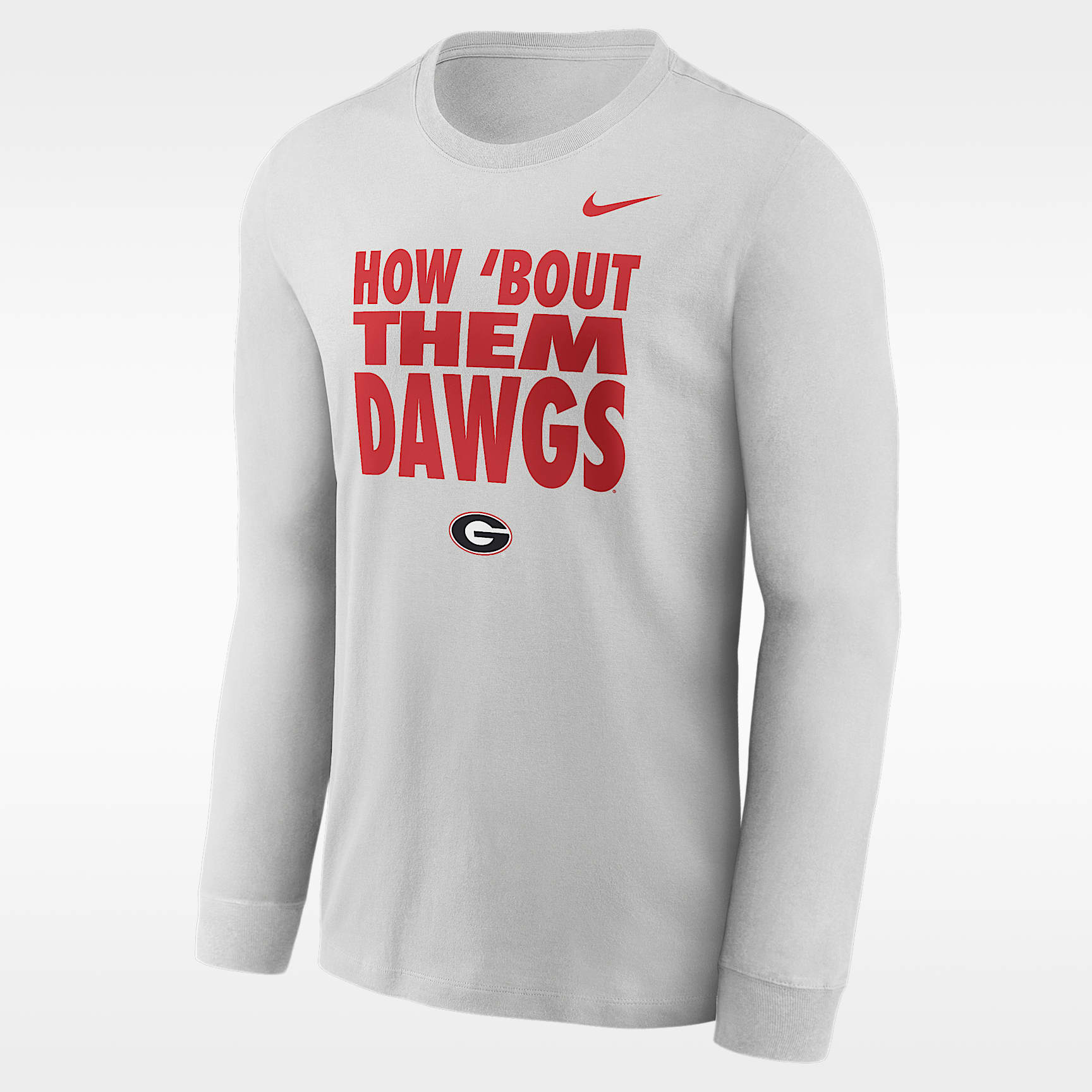 Georgia Sideline Slogan Men's Nike Dri-FIT College Long-Sleeve T-Shirt