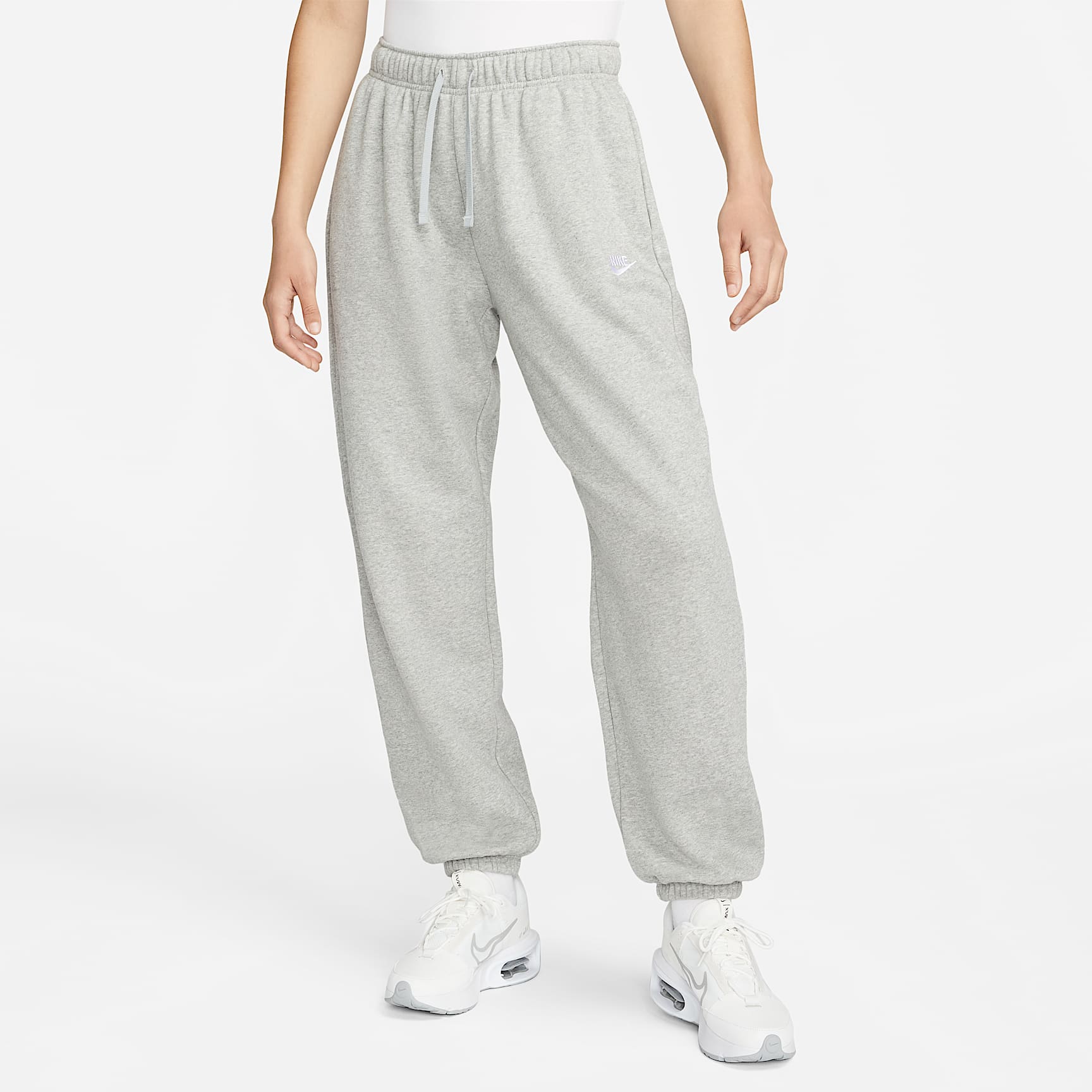 Pants de entrenamiento oversized de tiro medio para mujer Nike Sportswear Club Fleece