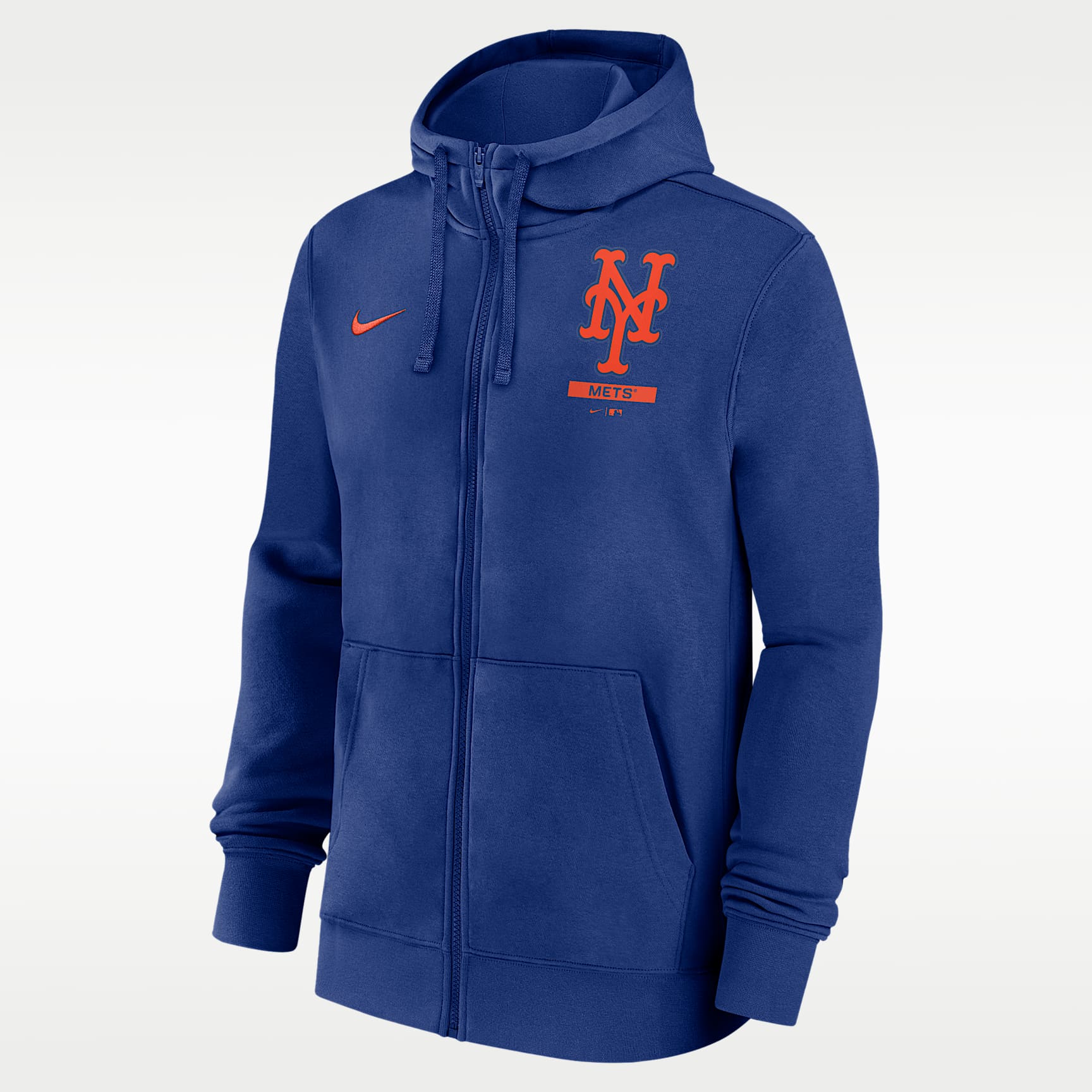 Sudadera con gorro Nike de la MLB de cierre completo para hombre New York Mets Lockup