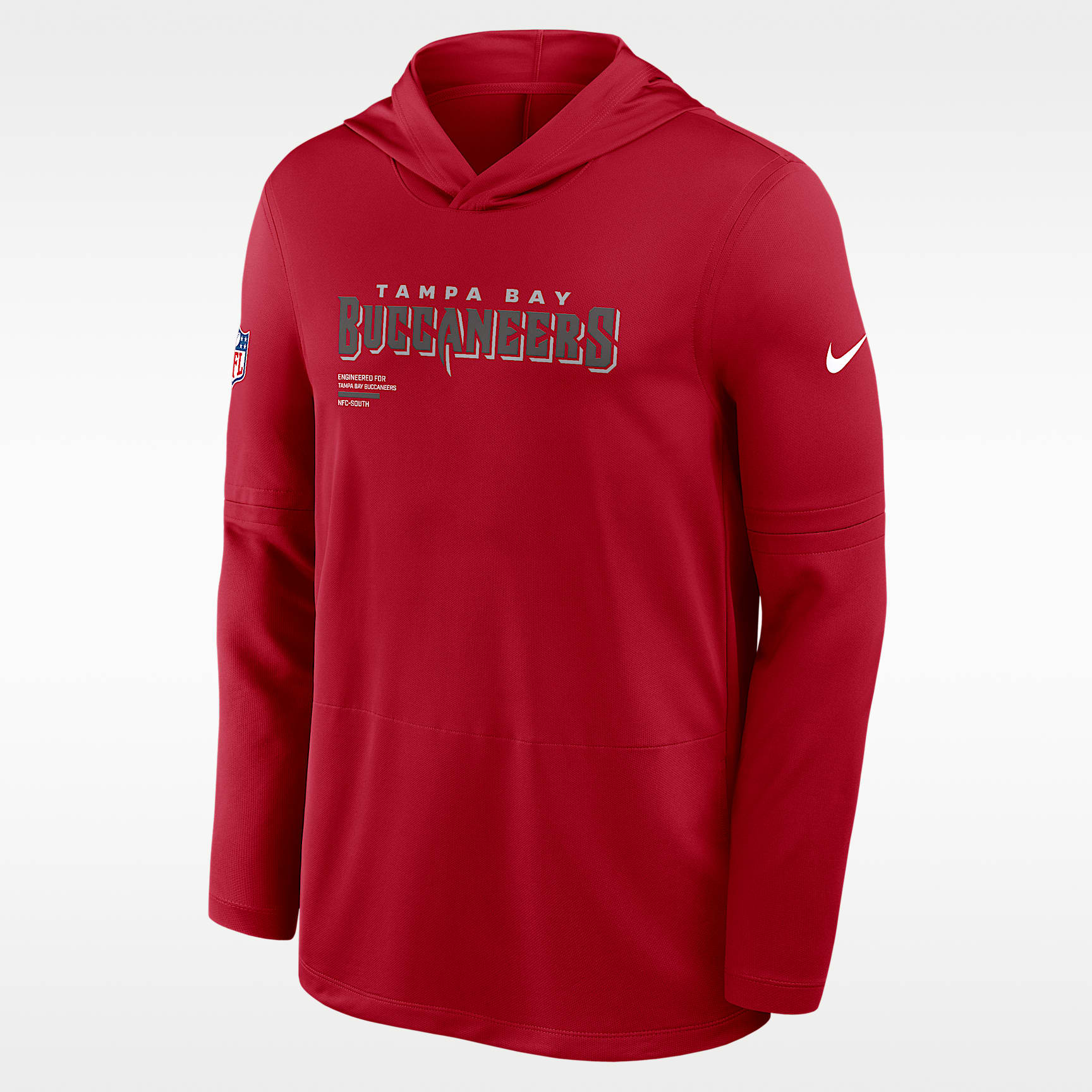 Tampa Bay Buccaneers Pure Fury Sideline Men's Nike Dri-FIT NFL Long-Sleeve Hooded Top