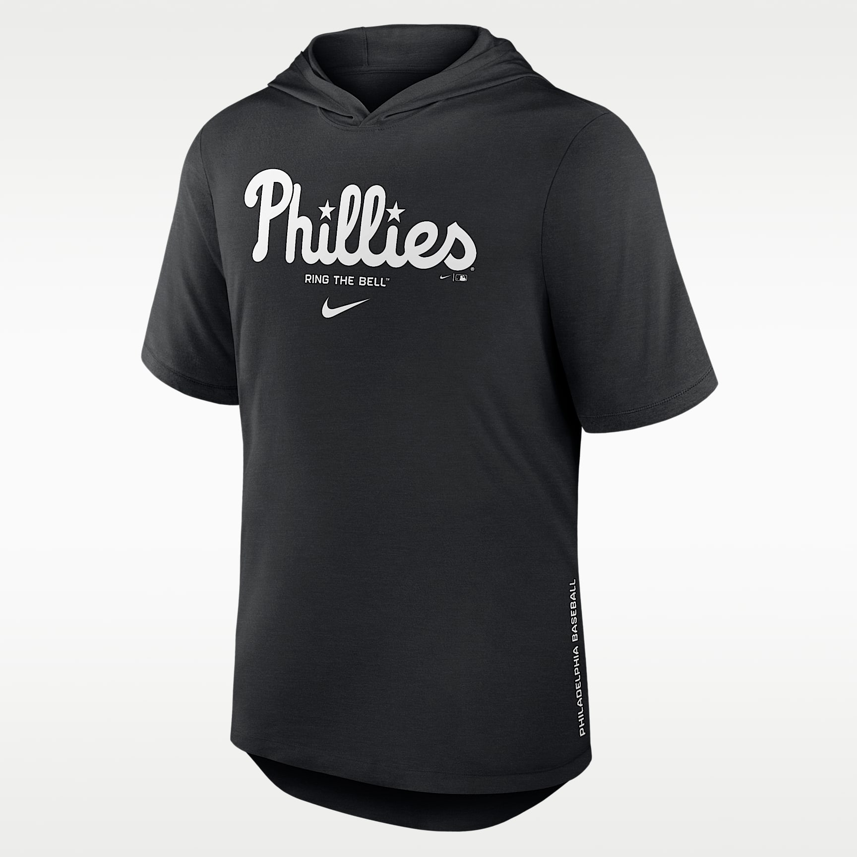 Philadelphia Phillies Arched Wordmark Men's Nike Dri-FIT MLB Hooded T-Shirt