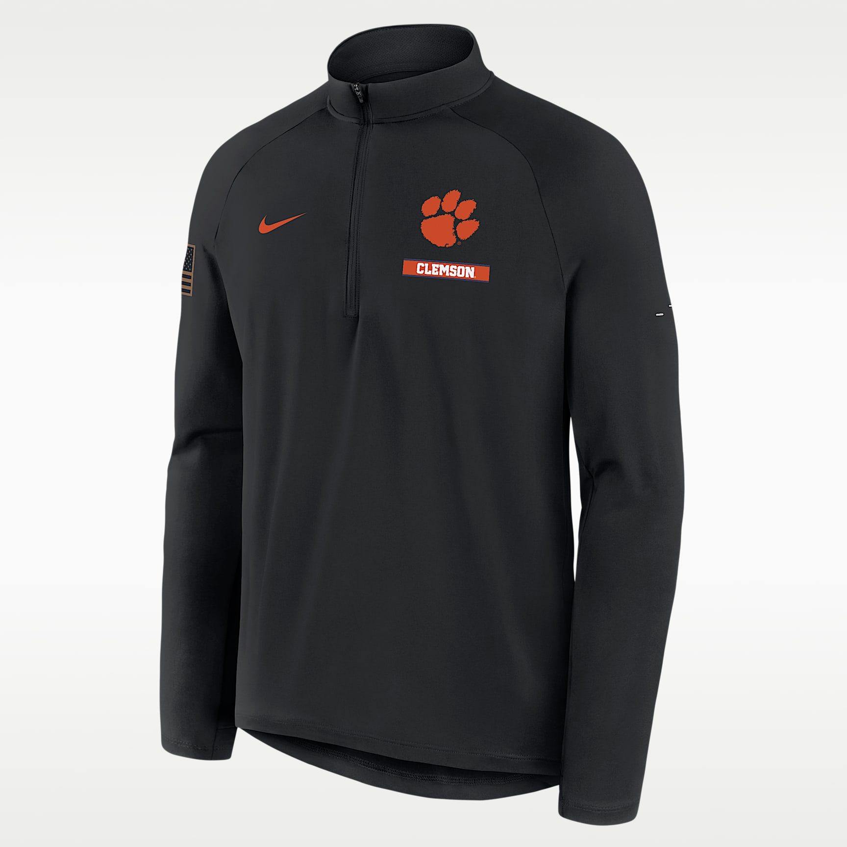 Clemson 2026 Military Appreciation Stride Men's Nike Dri-FIT College 1/2-Zip Long-Sleeve Top