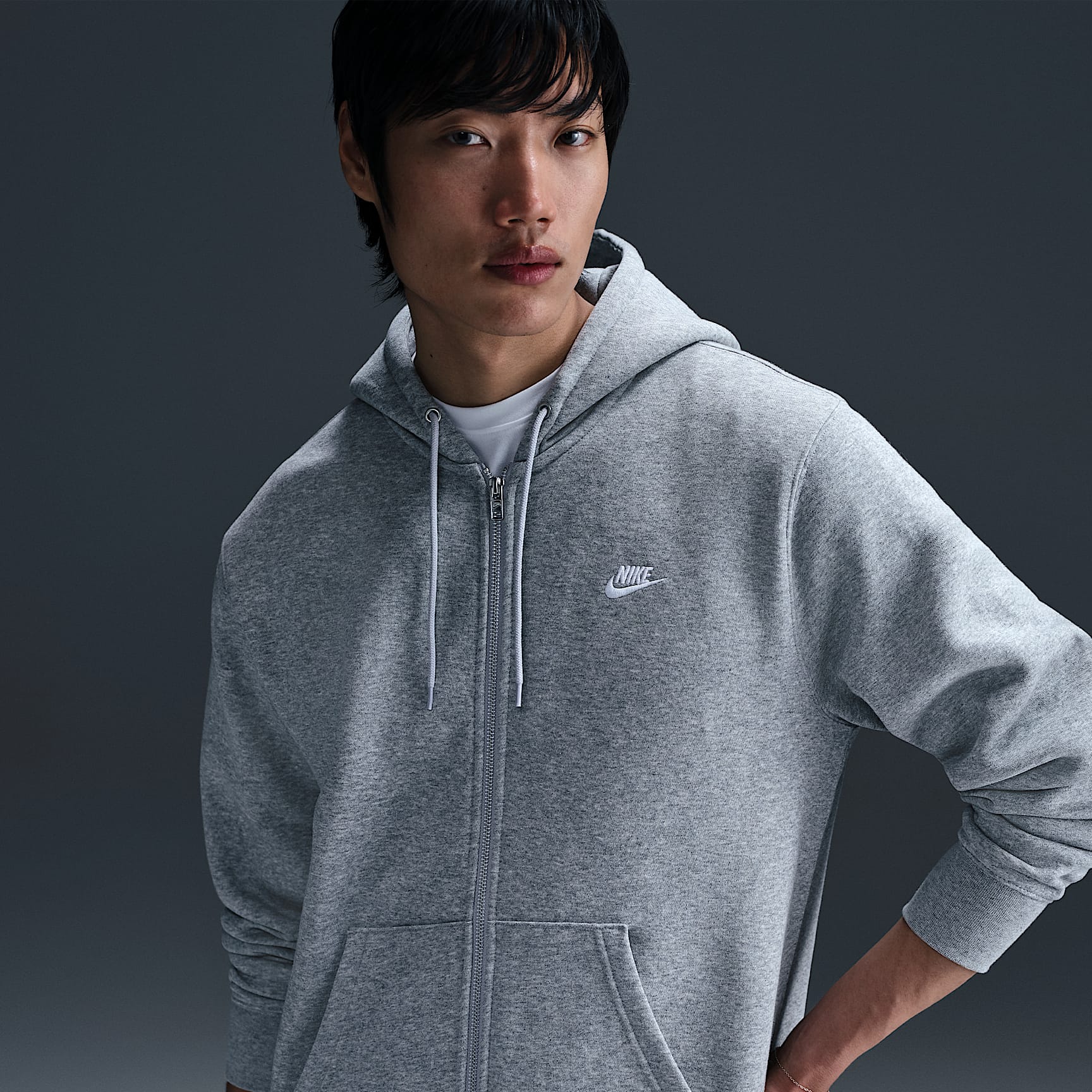 나이키 클럽 남성 풀집 플리스 후디