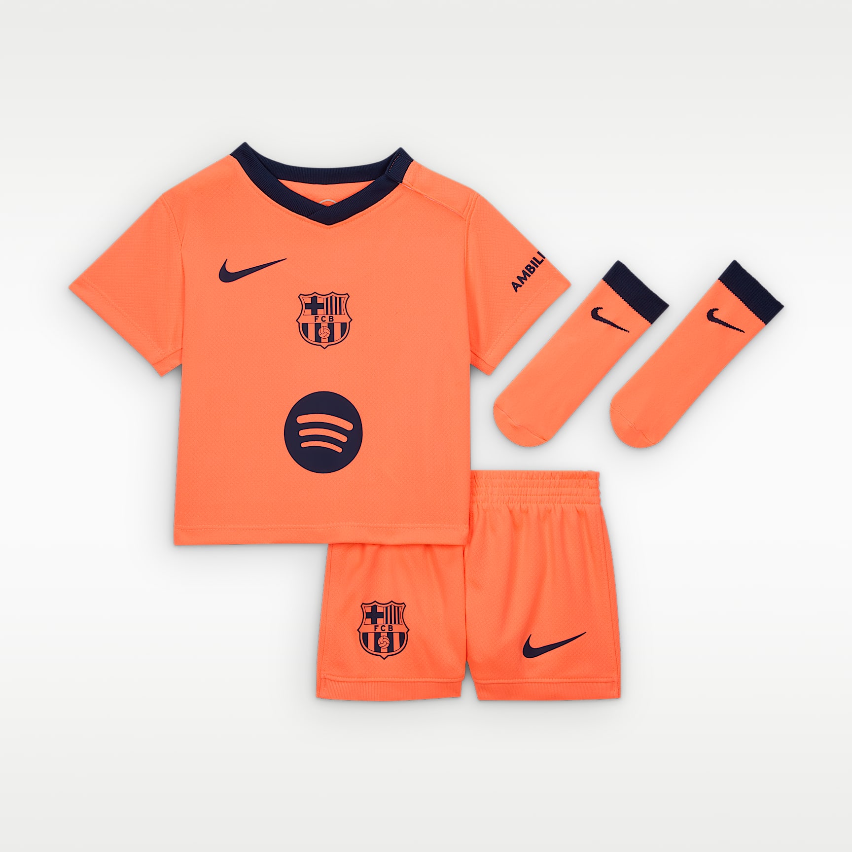 F.C. Barcelona 2025/26 Stadium Third Baby/Toddler Nike Total 90 Football Replica 3-Piece Kit
