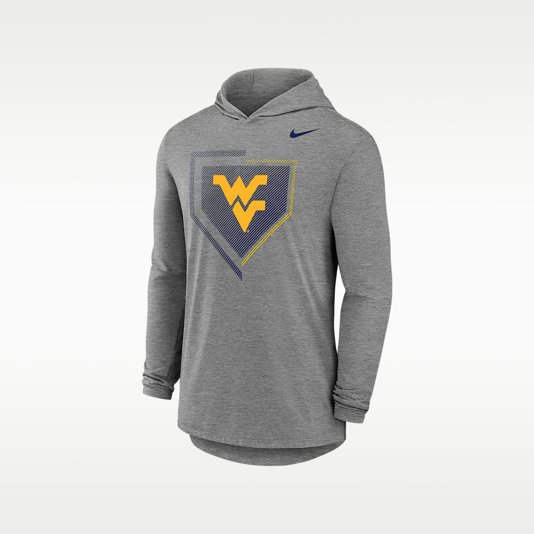 Playera de béisbol con gorro de manga larga para hombre Nike College (West Virginia Mountaineers)