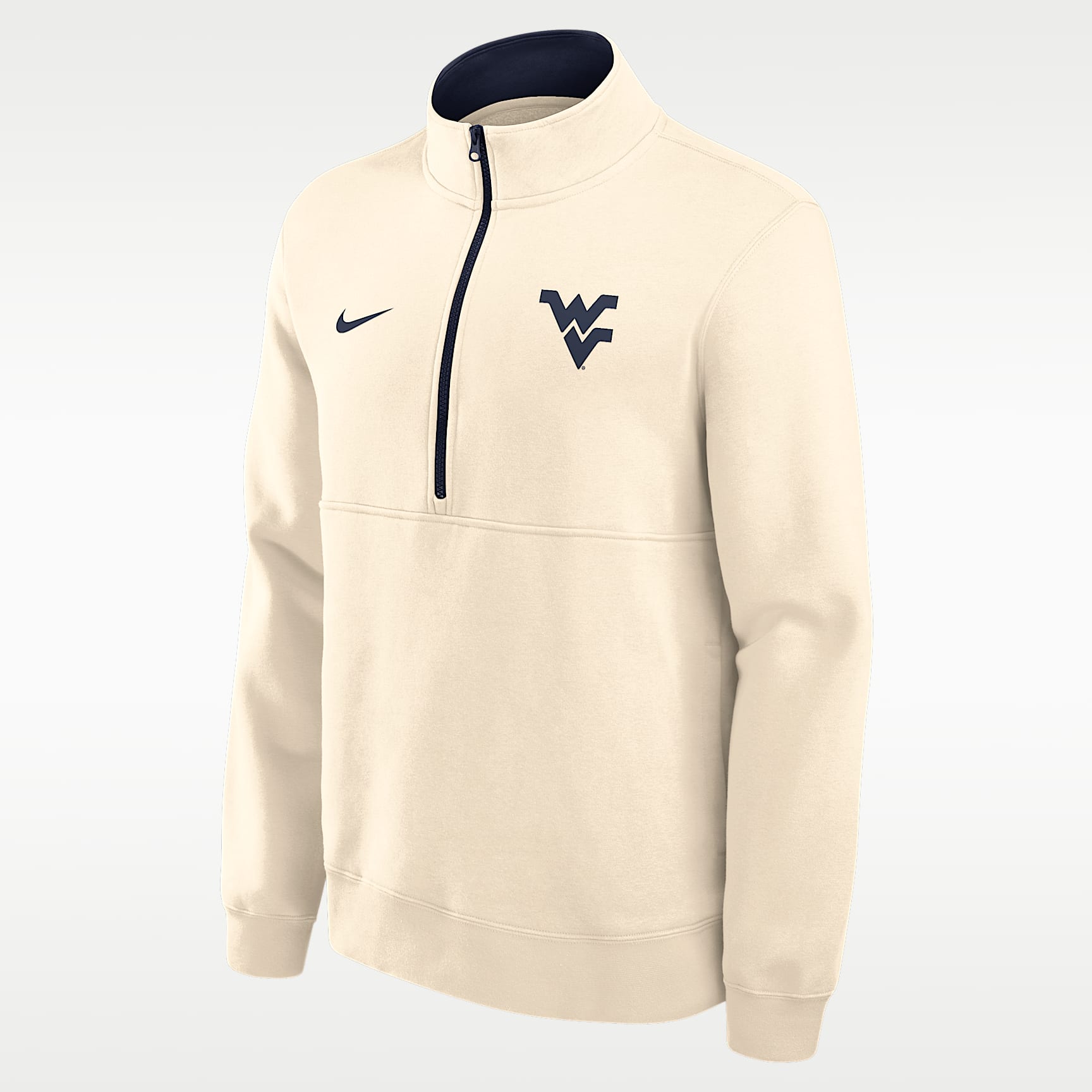 West Virginia Primetime Primary Logo Men's Nike College 1/2-Zip Crew