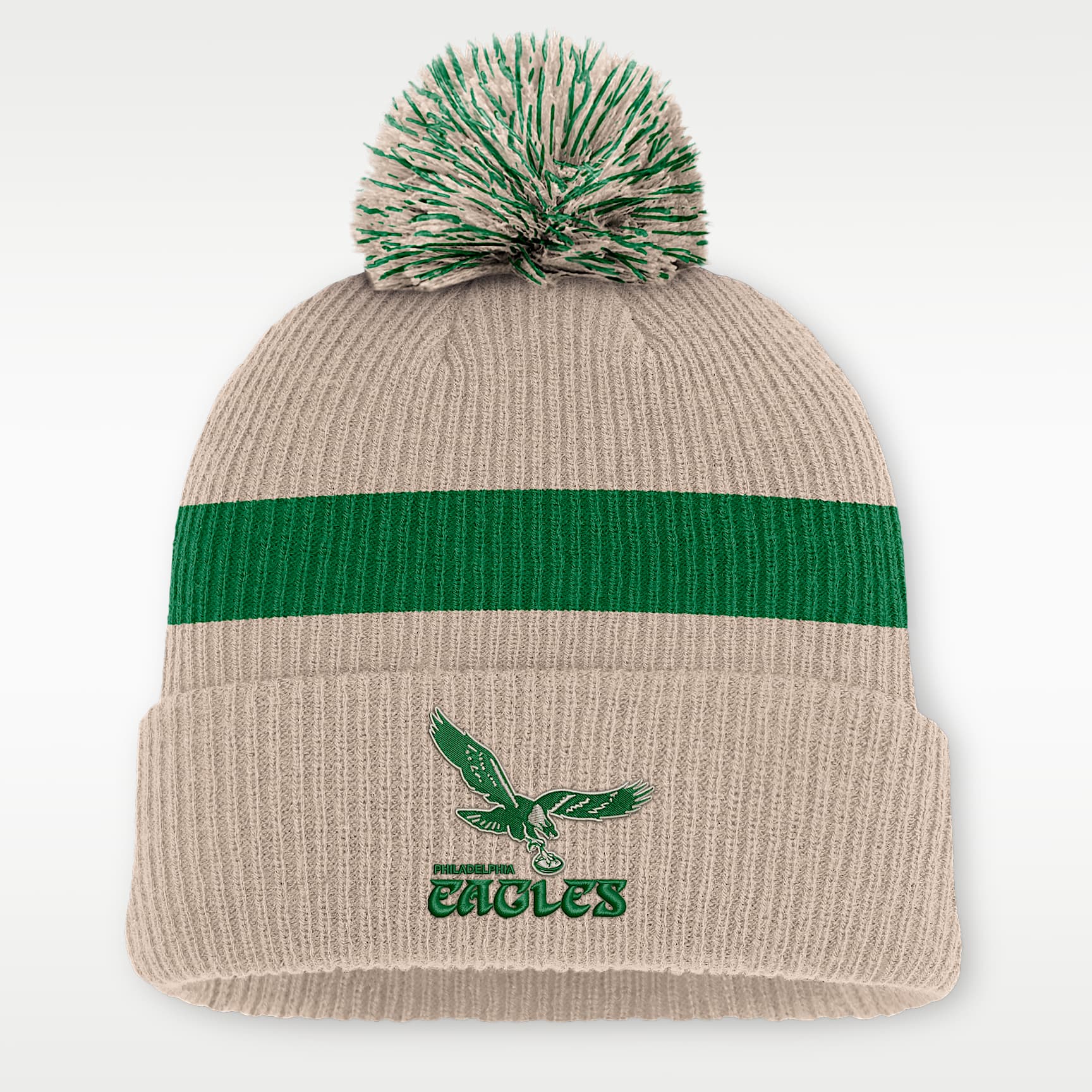 Philadelphia Eagles Rewind Peak Men's Nike NFL Cuffed Pom Beanie