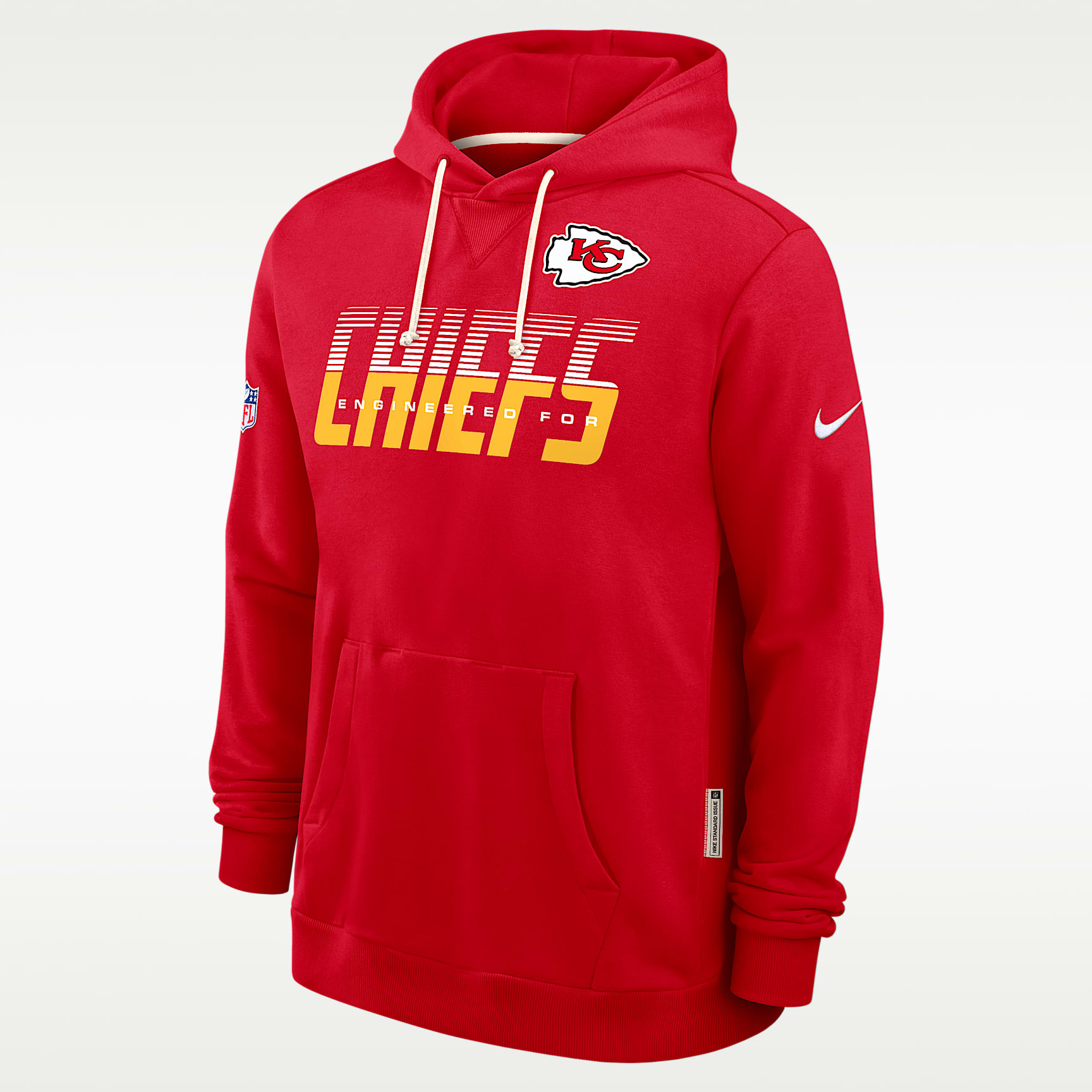 Sudadera con gorro sin cierre Nike Dri-FIT de la NFL para hombre Kansas City Chiefs Sideline Standard Issue