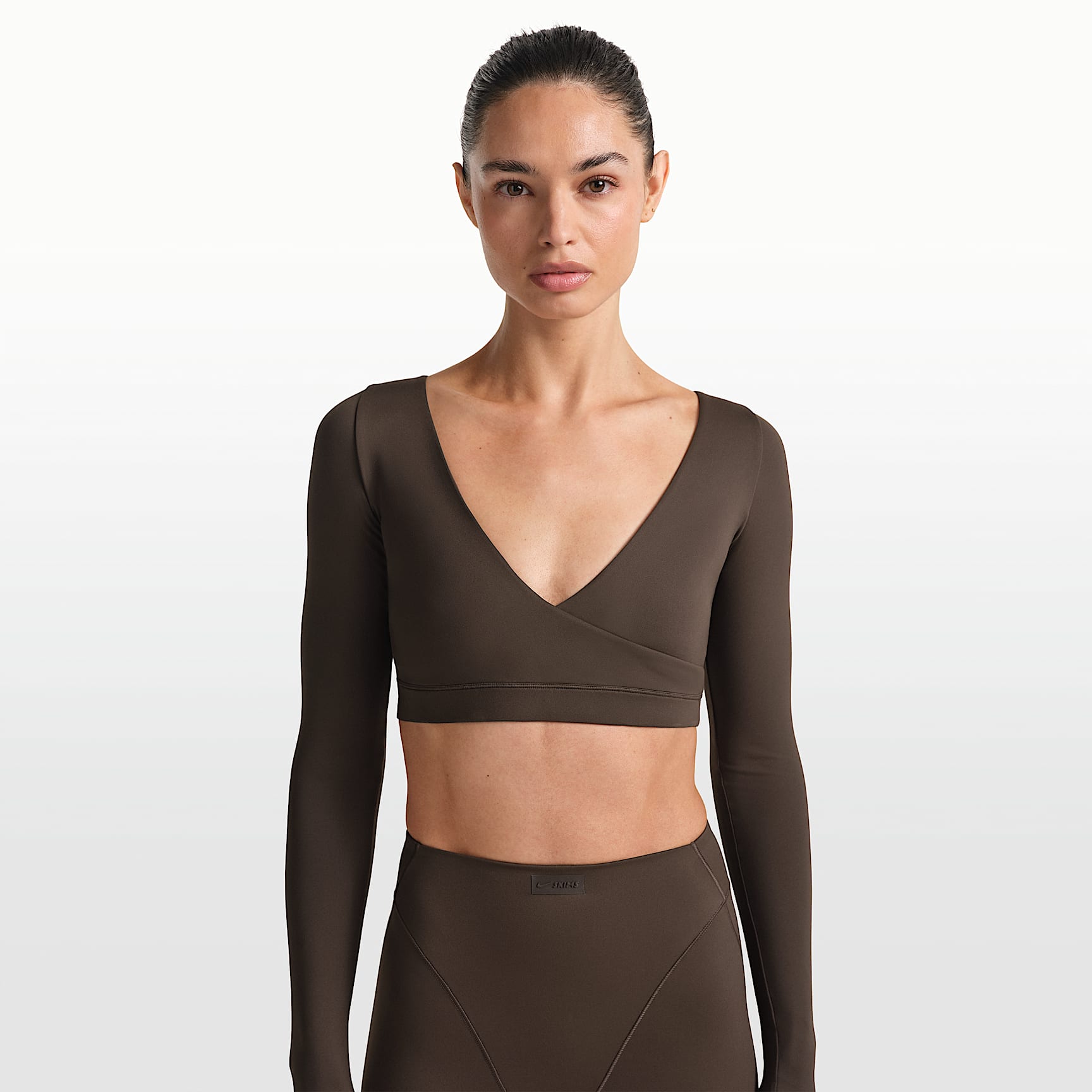 NikeSKIMS Matte Women's Long-Sleeve Wrap Top