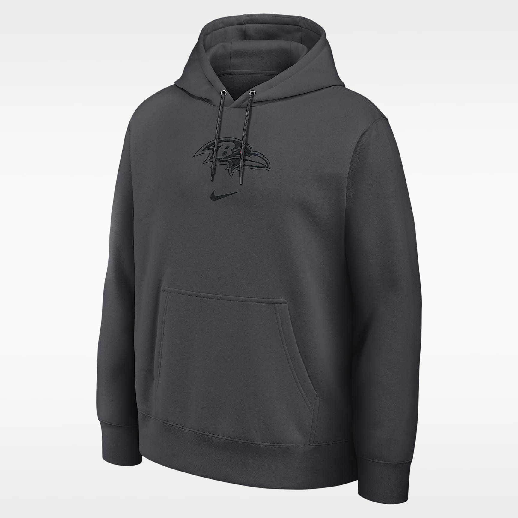 Sudadera con gorro sin cierre Nike de la NFL para hombre Baltimore Ravens Washed Club