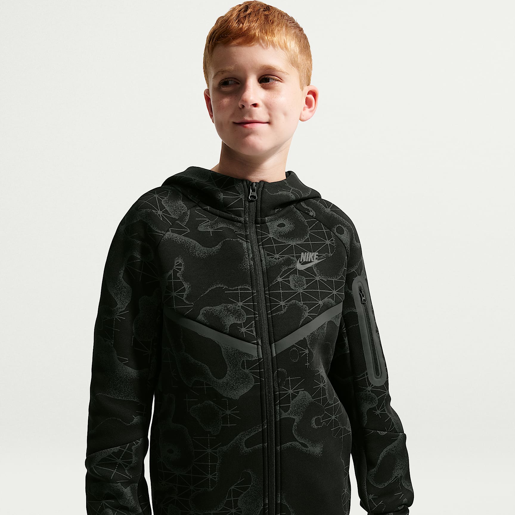 Sweat à capuche et zip Nike Tech Fleece pour pré-ado (garçon)