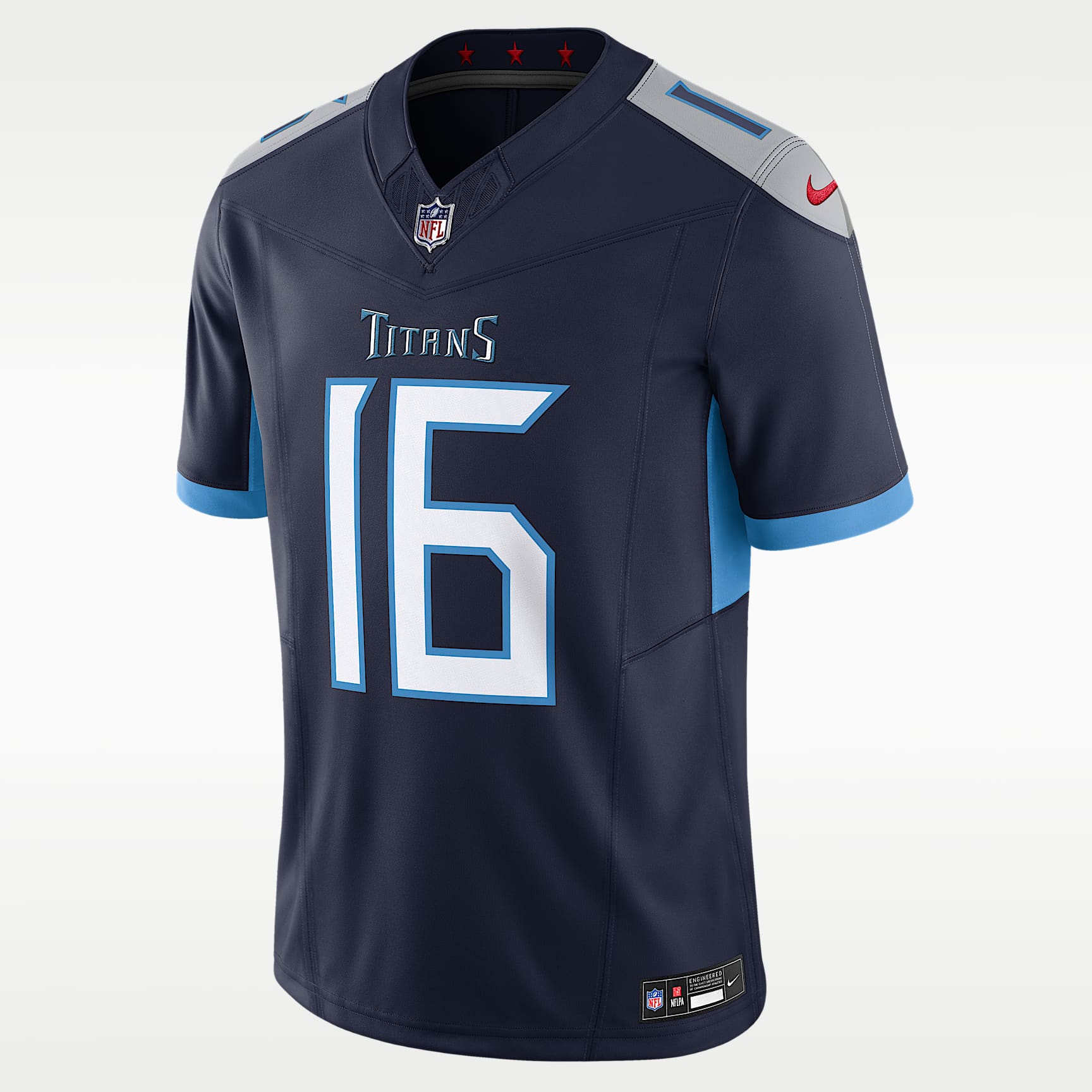 Jersey de fútbol americano Nike Dri-FIT de la NFL Limited para hombre Treylon Burks Tennessee Titans