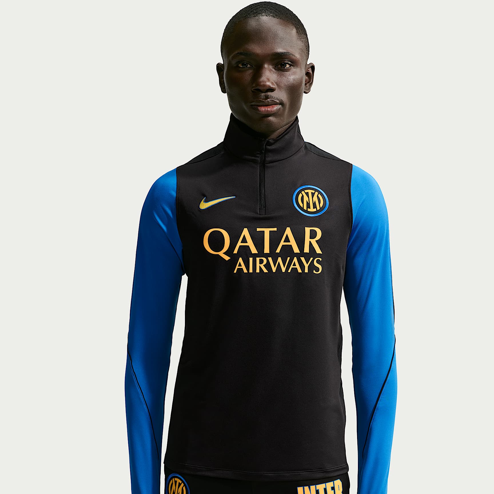 Stickad fotbollsträningströja Inter Milan Strike Third Nike Dri-FIT för män