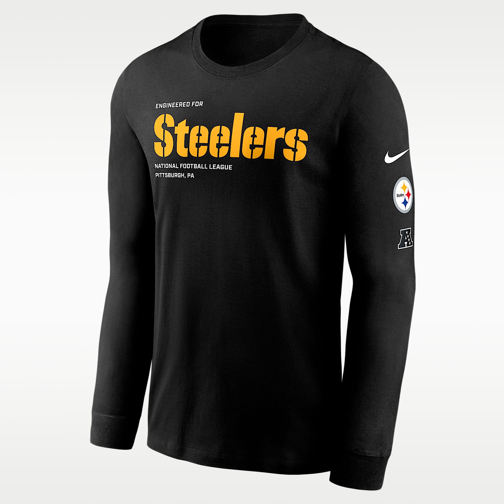 Pittsburgh Steelers Play To Win Essential Men's Nike NFL Long-Sleeve T-Shirt