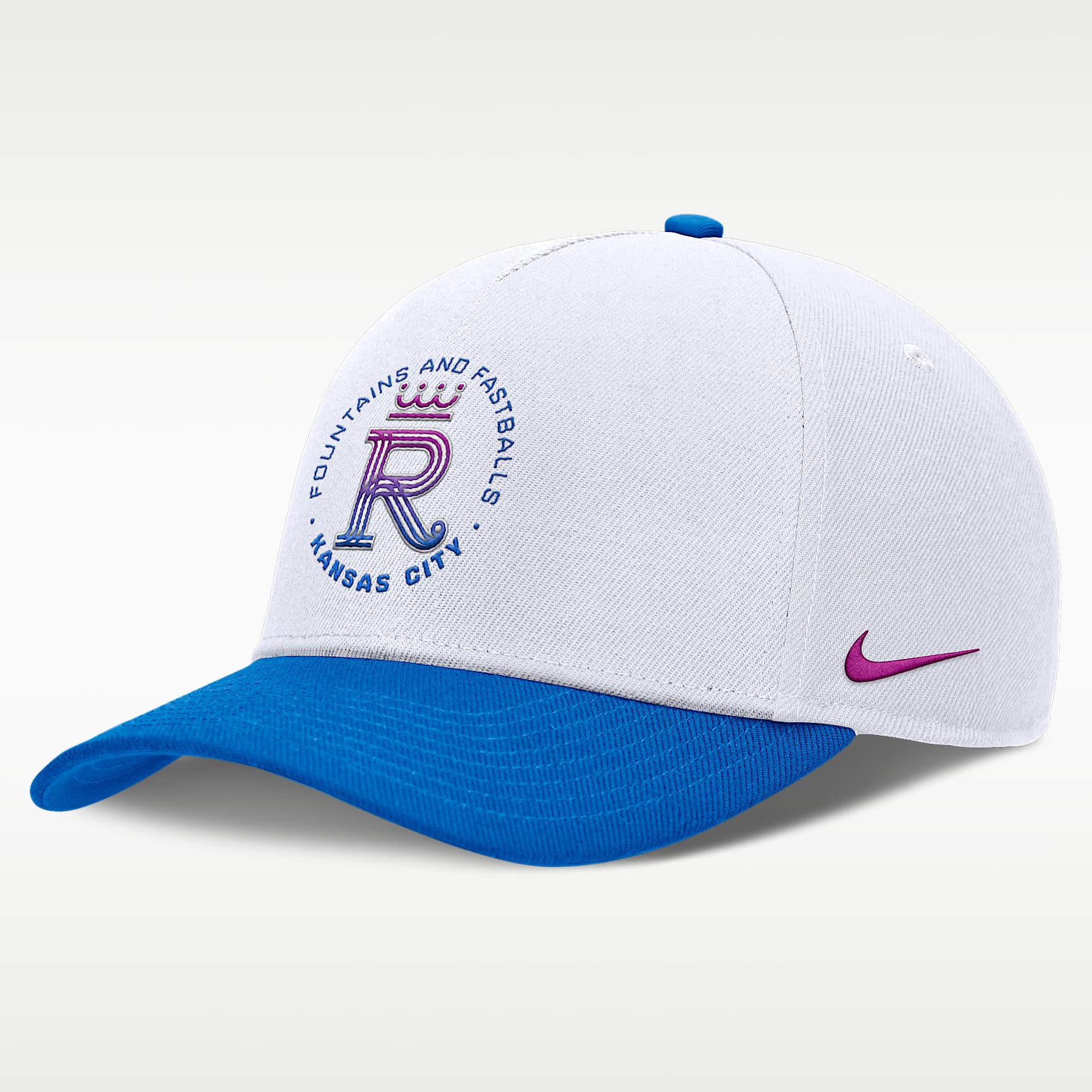 Gorra Nike Dri-FIT de la MLB ajustable y con estructura A-Frame para hombre Kansas City Royals City Connect Rise